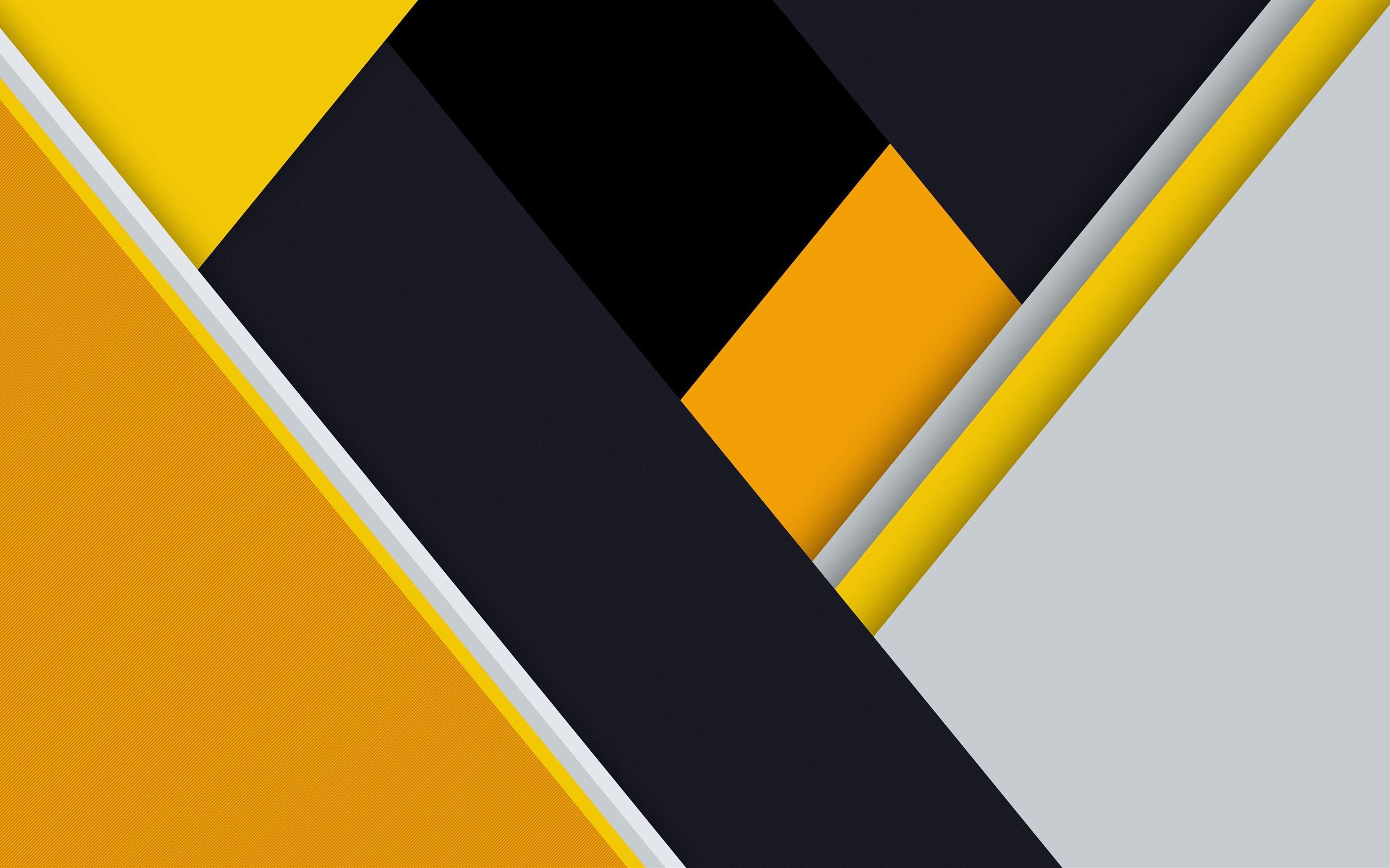 2560x1600 yellow material design abstract 8k MacBook Air Wallpaper Download