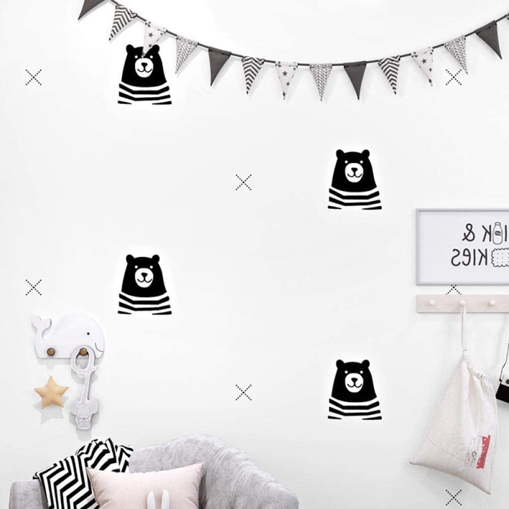 1000x1000 Nordic Style Wallpaper Little Bear Children's Room boy boy Bedroom Background Korean Korean Cartoon Wallpaper
