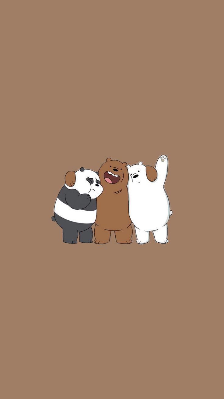 736x1309 Cute Aesthetic Brown Bear Wallpaper