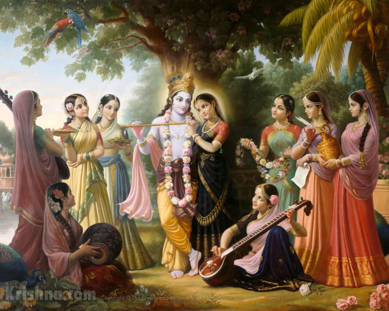 1280x1024 Sri Krishna paintings