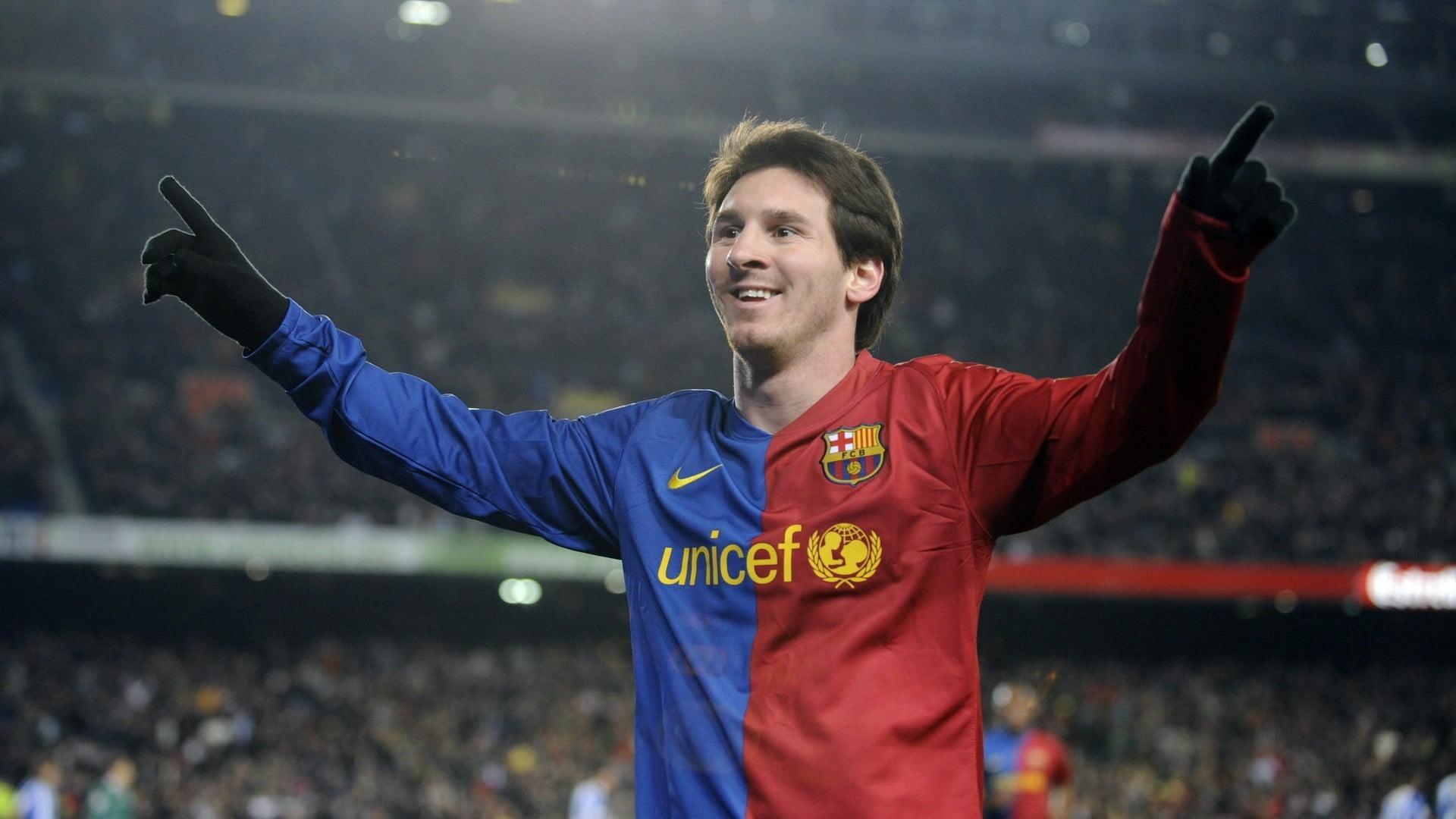 1920x1080 Lionel Messi Wallpaper, FC Barcelona, Men's Red And Blue Soccer Jersey