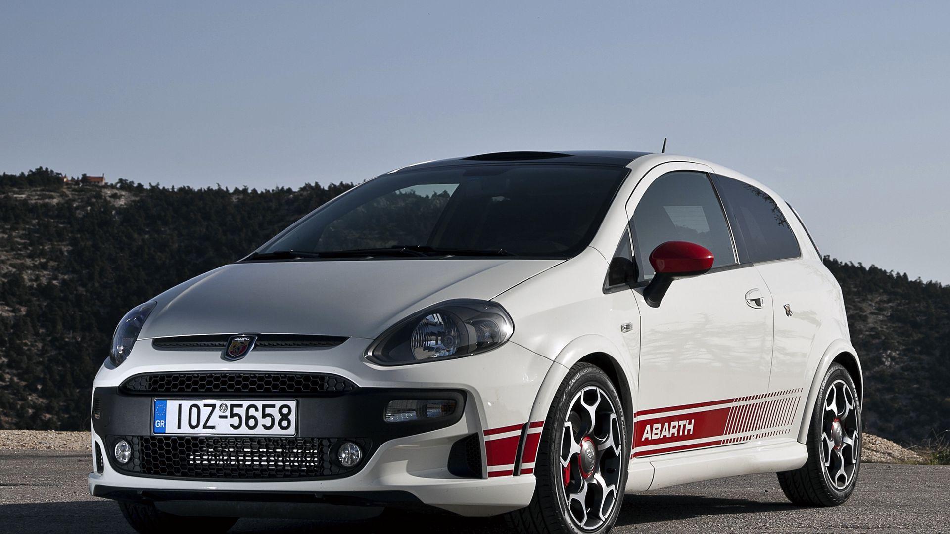 1920x1080 Download wallpaper 1920x1080 abarth, punto evo, white, sports, front view, cars, track full hd, hdtv, fhd, 1080p HD background