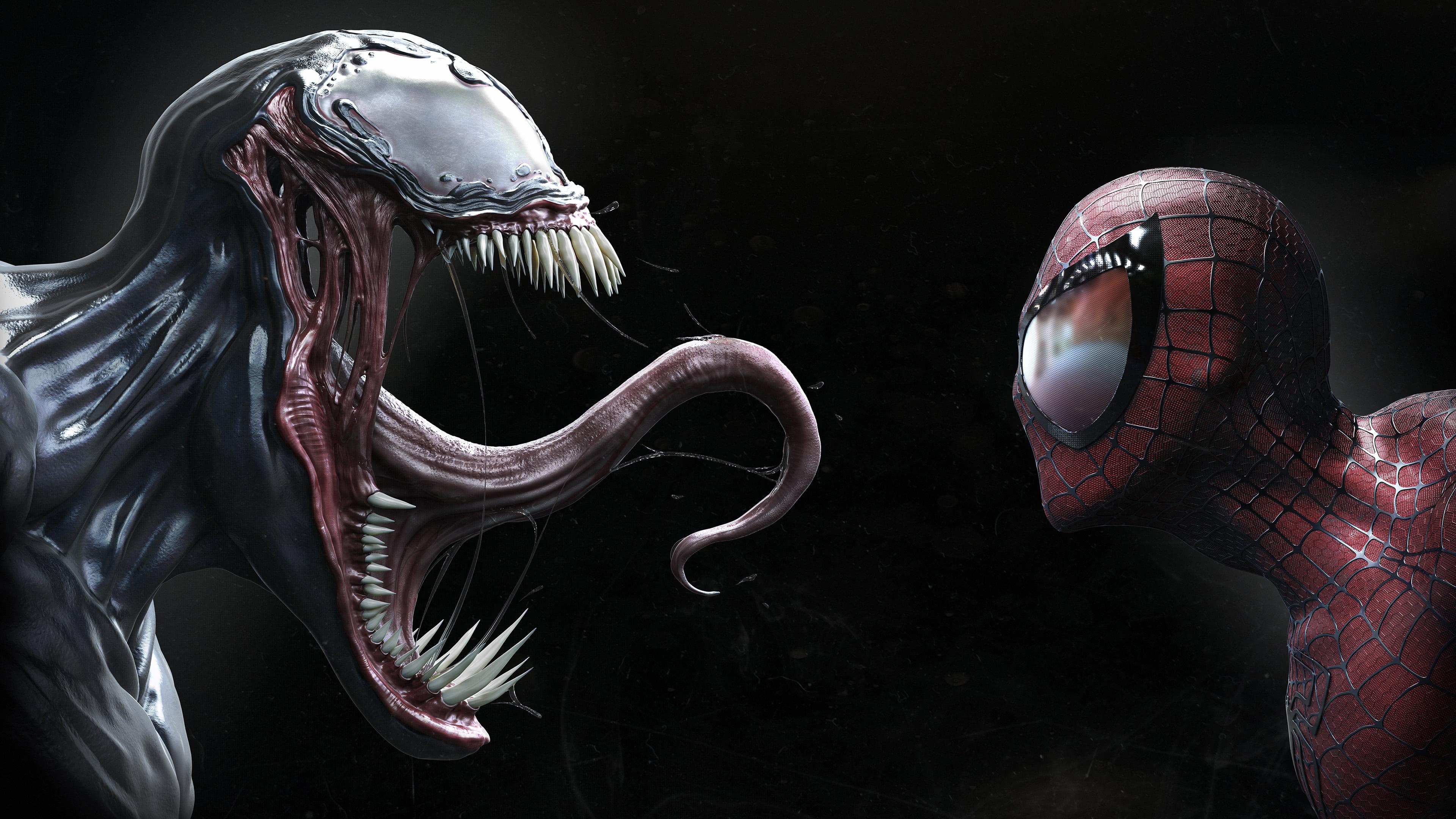 3840x2160 Venom Vs Spider Man UHD 4K Wallpaper