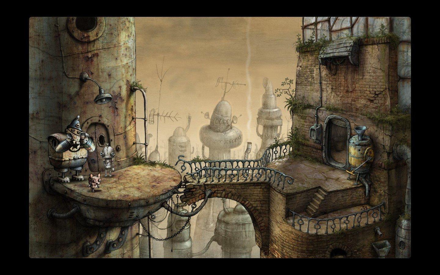 1440x900 Video games, Machinarium, Bridge, Robot