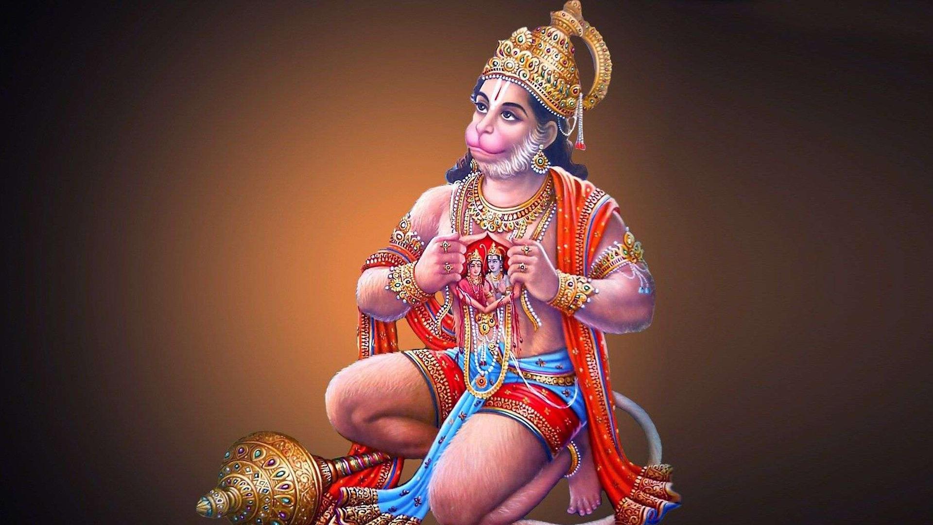 1920x1080 Hanuman With Gada HD Hanuman Wallpaper