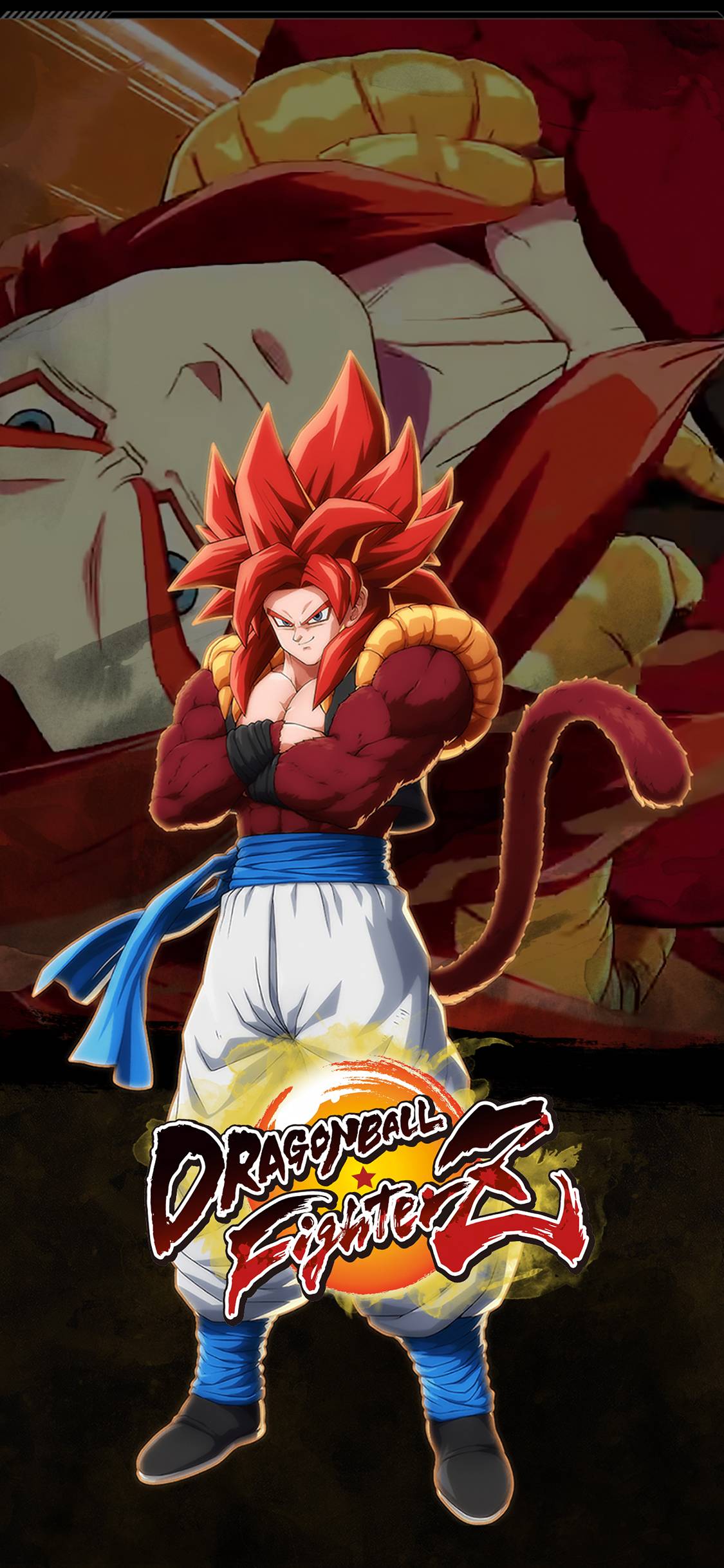 1125x2436 Dragon Ball FighterZ Gogeta (SS4) Wallpaper. Cat with Monocle