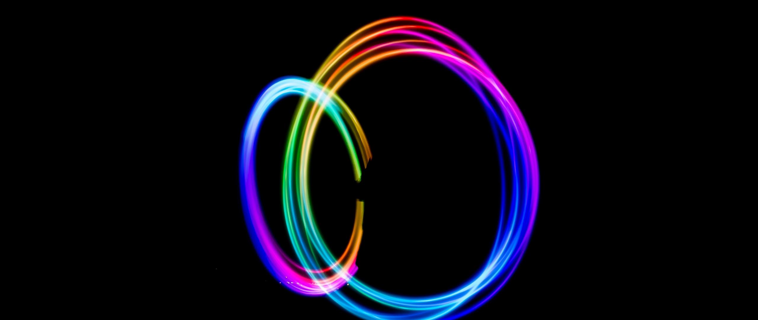 2560x1080 Desktop Wallpaper Colorful, Circles, Minimal, Dark, Abstract, HD Image, Picture, Background, 134025