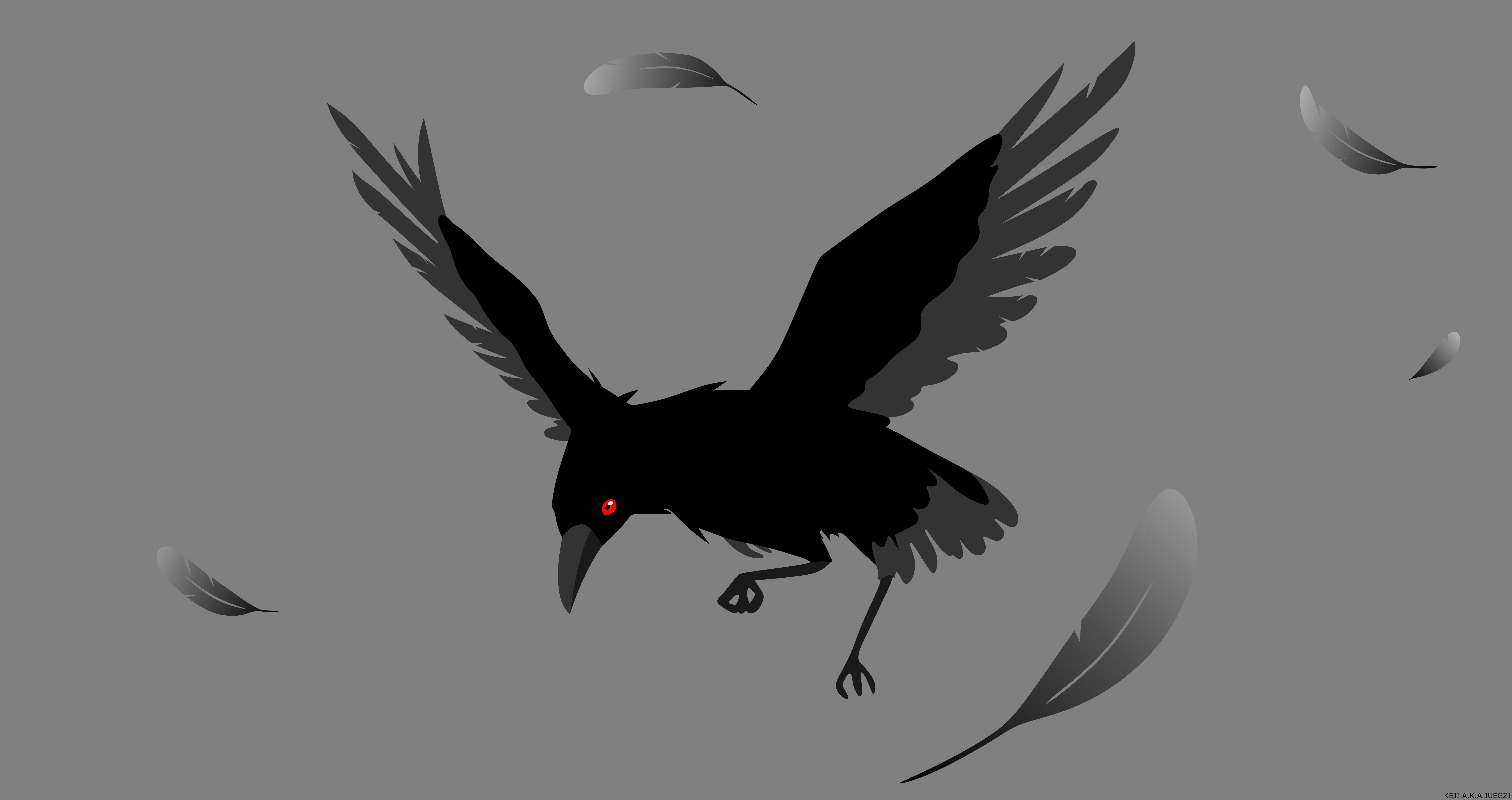 8500x4500 Animal #Artistic #Crow #Feather #Minimalist #Vector K #wallpaper #hdwallpaper #desktop. Eagle painting, Crow, HD wallpaper