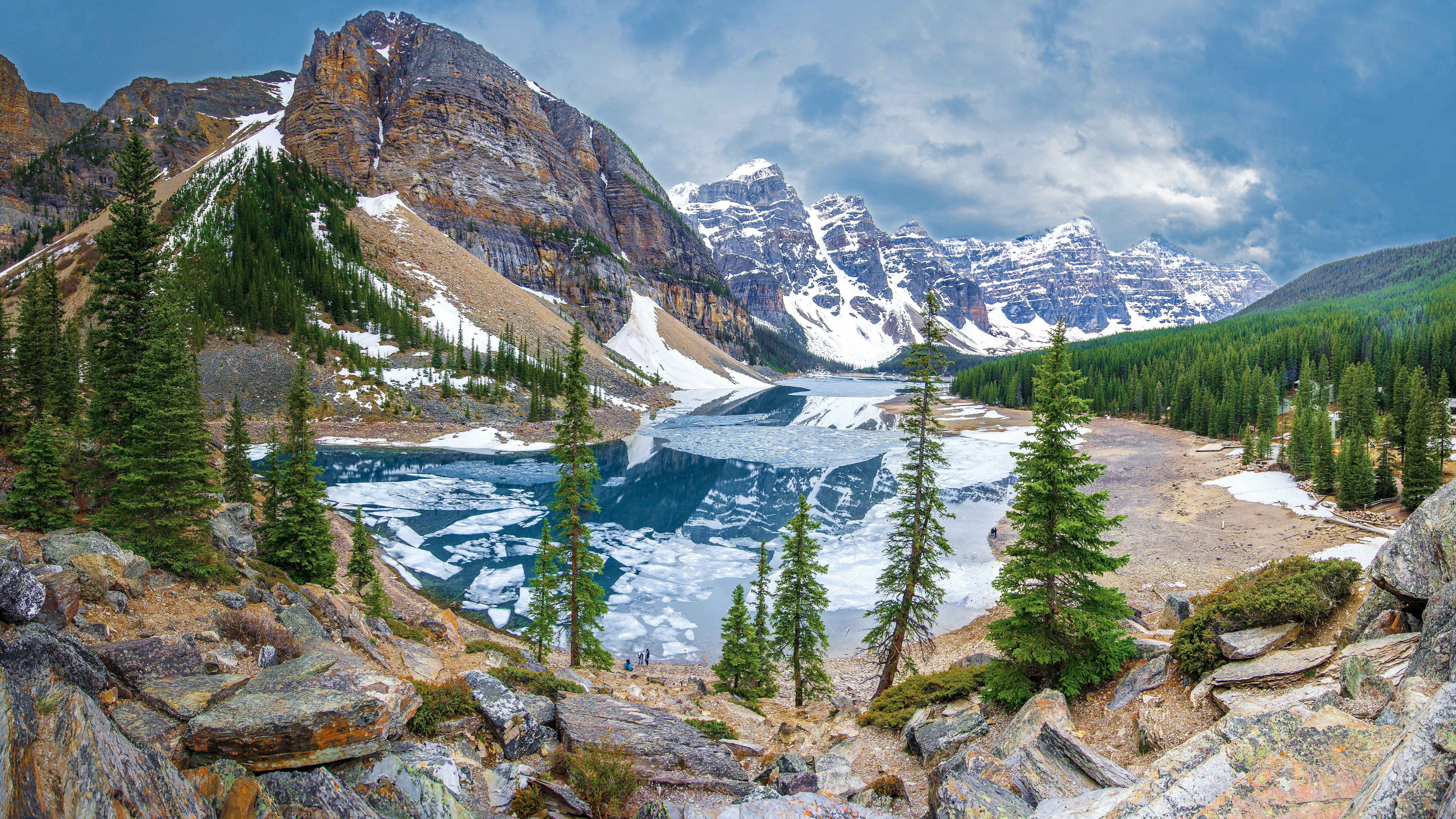 7680x4320 mountain blue lake ultra HD wallpaper 8k free. Banff national park, Banff national park canada, Moraine lake