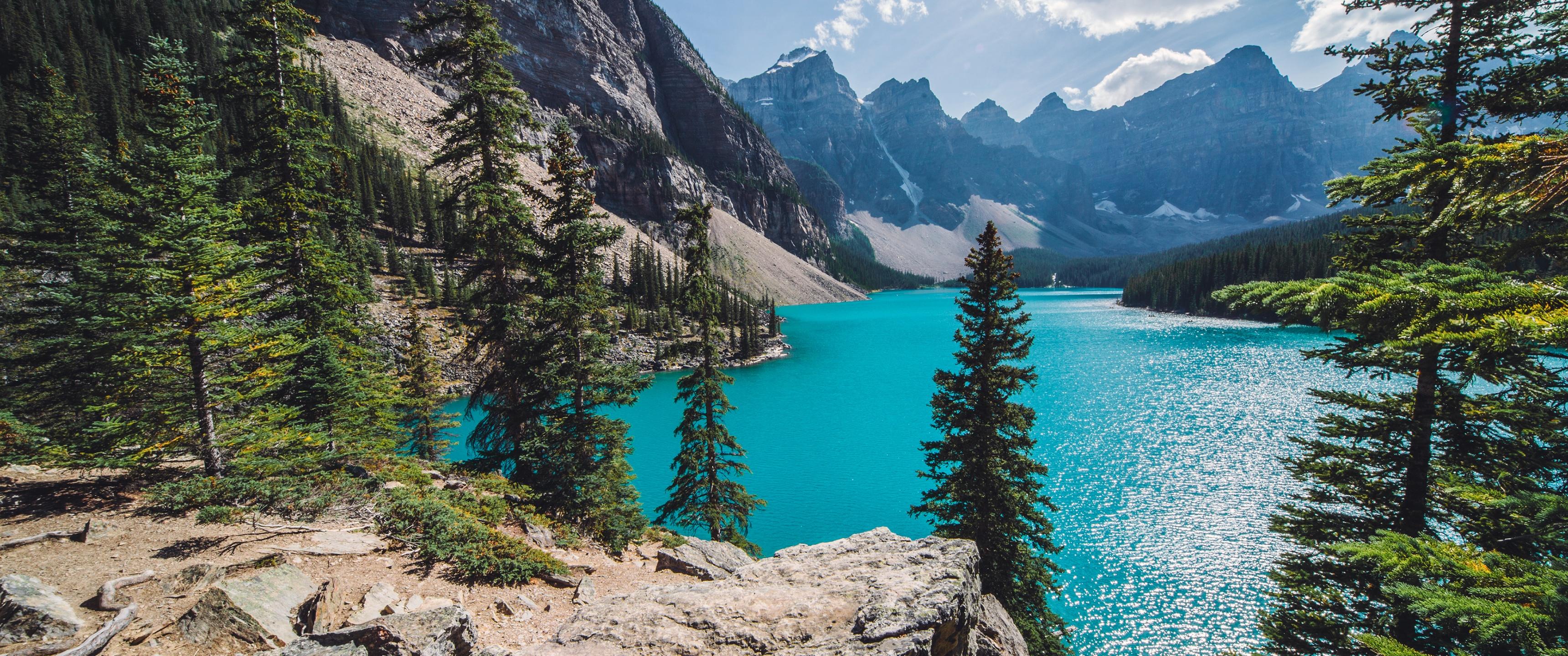 3440x1440 Moraine Lake Wallpaper 4K, Canada, Banff National Park, Nature