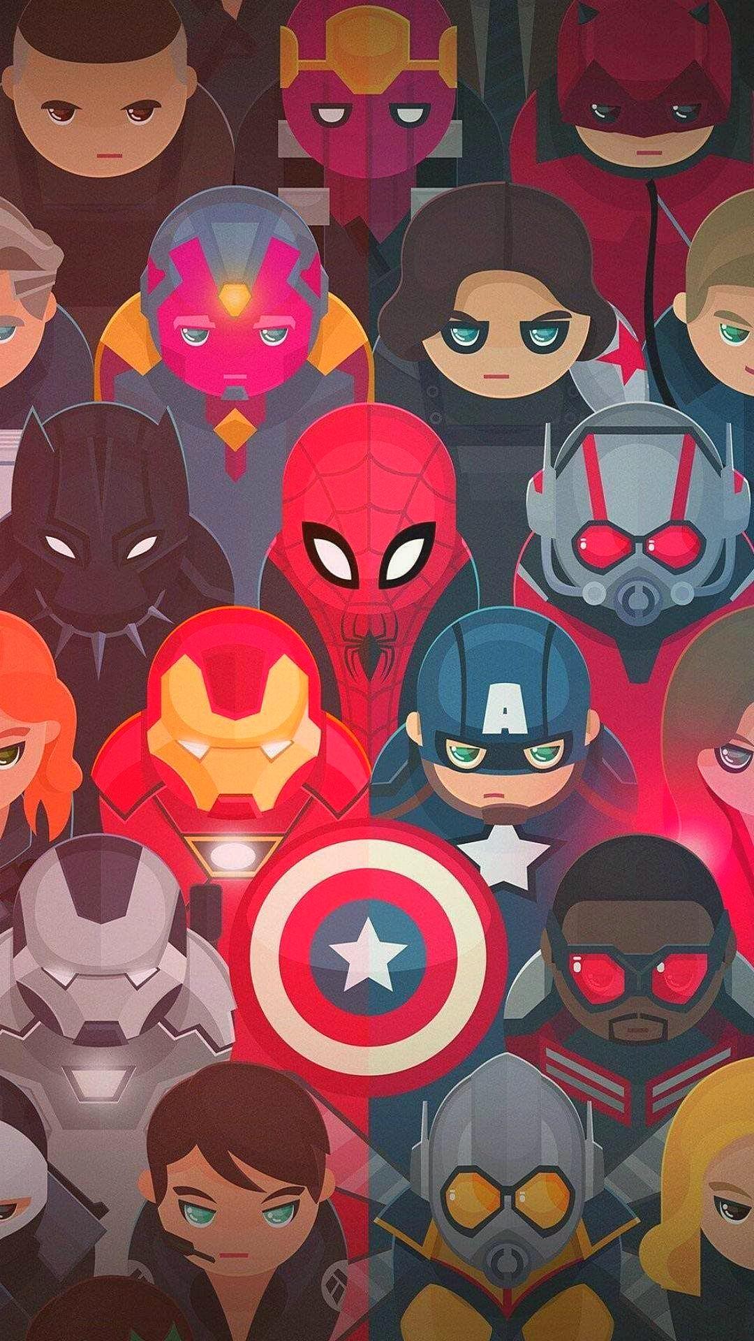 1080x1920 Marvel Avengers Superheros 4K iPhone Amazing Wallpaper