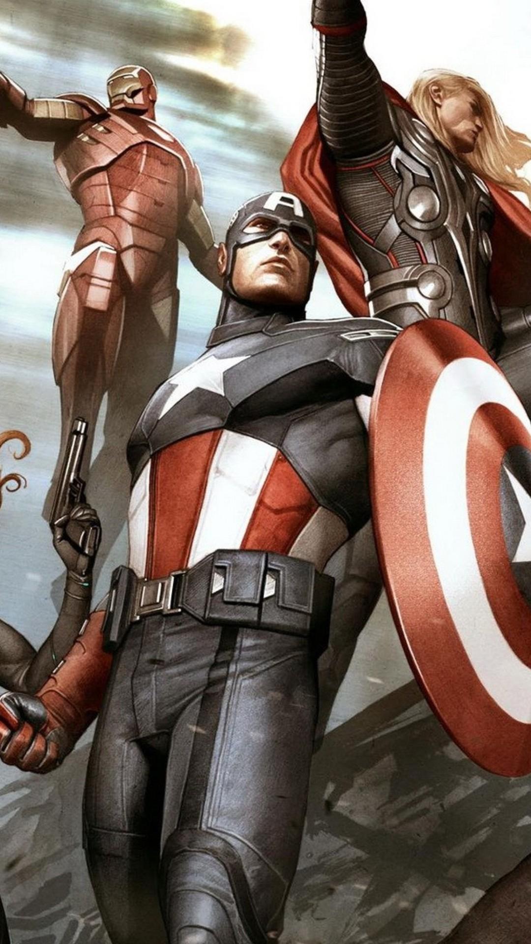 1080x1920 1080x1920 avengers, marvel, hd, superheroes, artwork for iPhone 8 wallpaper