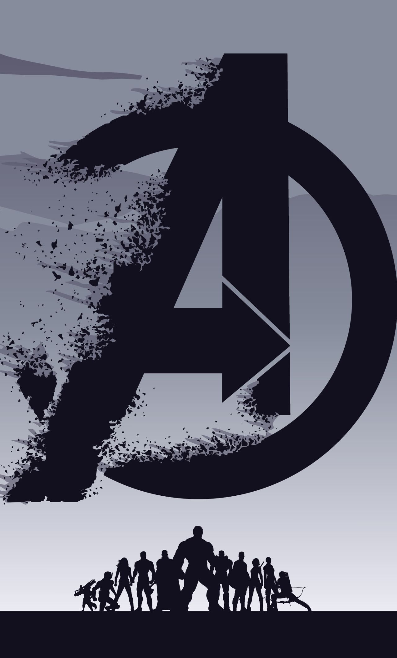 1280x2120 Avengers White Wallpaper