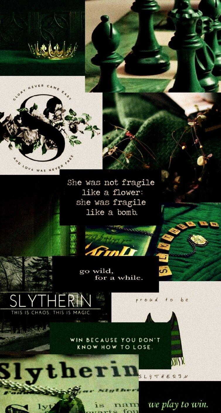 755x1409 Slytherin Wallpaper