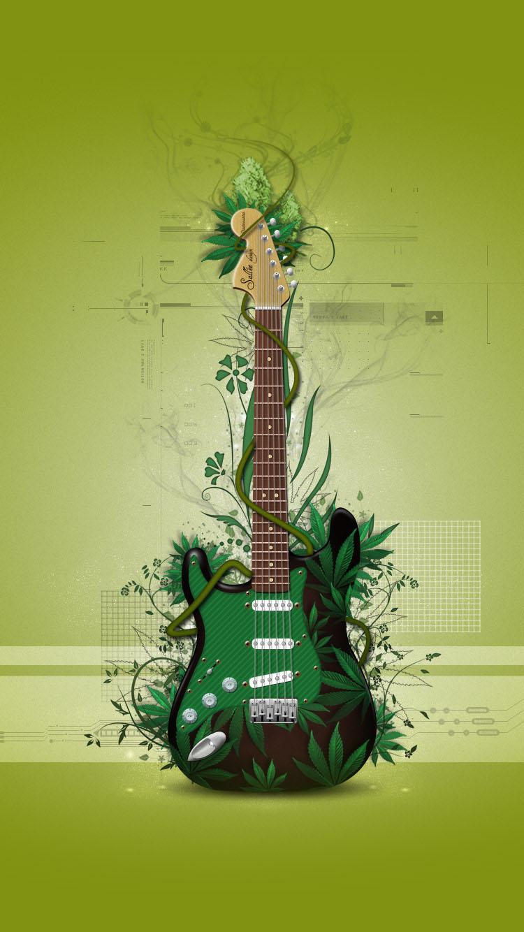 750x1334 Cool Green Guitar iPhone 6 Wallpaper Latest HD Wallpaper Portrait HD Wallpaper
