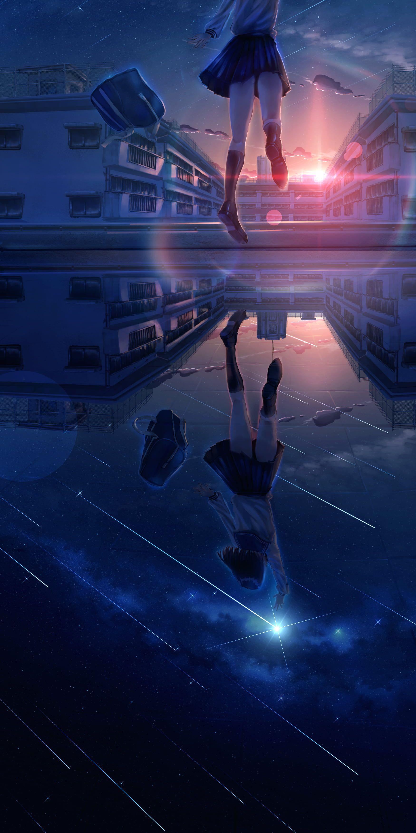 1750x3500 anime anime girls digital art #artwork portrait display #vertical D K # wallpaper #hdwallpaper #deskto. Anime background wallpaper, Anime scenery, Sky anime