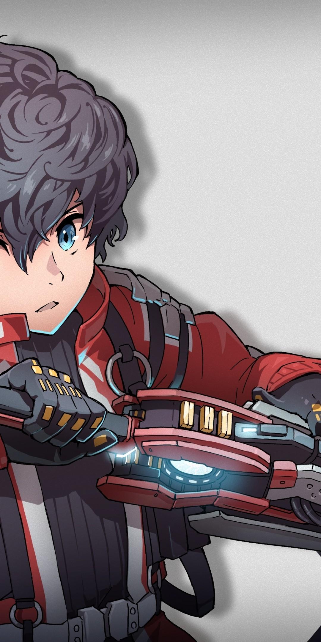 1080x2160 Download 1080x2160 Anime Boy, Futuristic Sword, Curly Hair Wallpaper for Huawei Mate 10