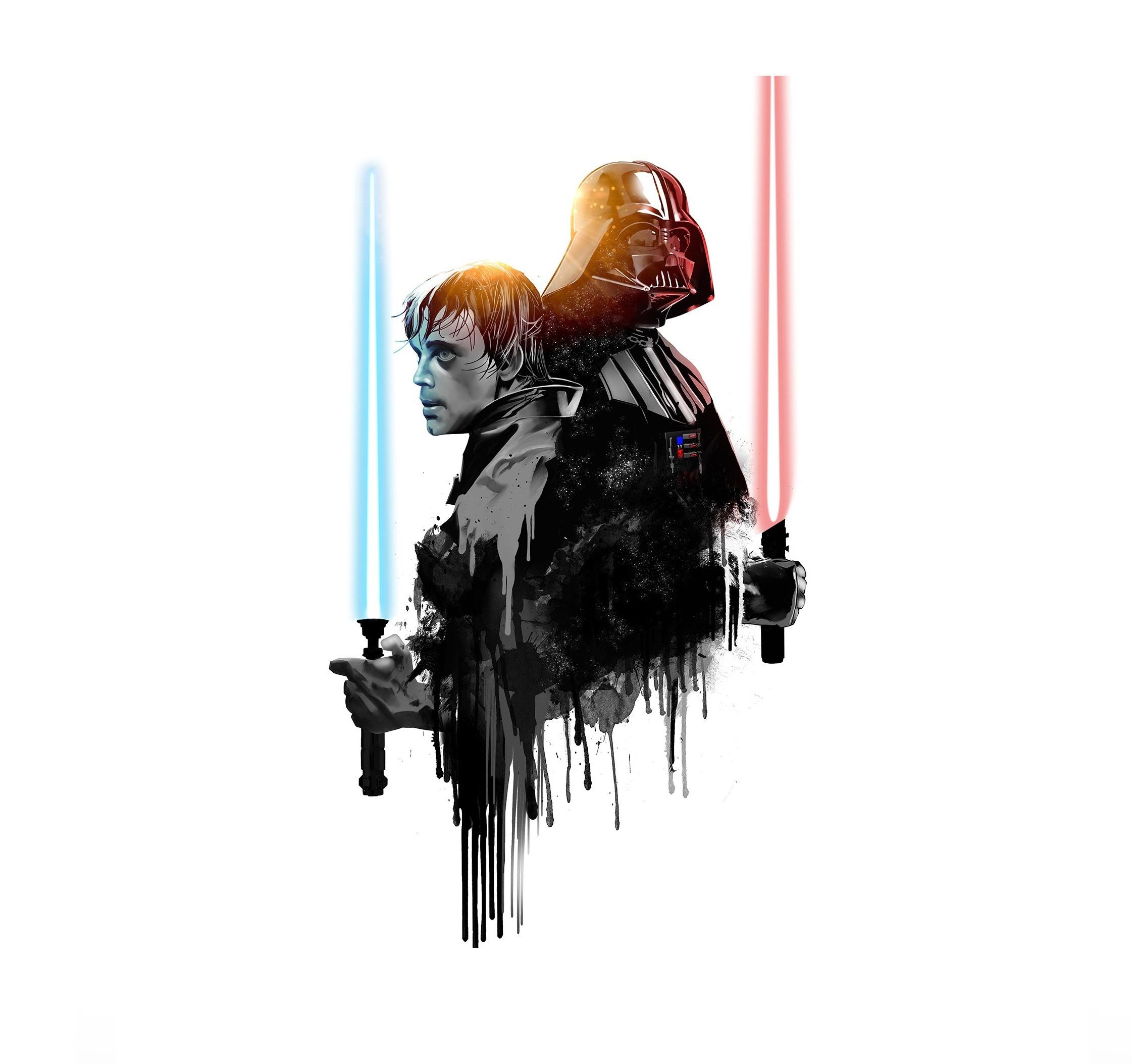 2248x2108 Download 2248x2248 wallpaper darth vader, luke skywalker, star wars, minimal, ipad air, ipad air ipad ipad ipad mini ipad mini 2248x2248 HD image, background, 3363