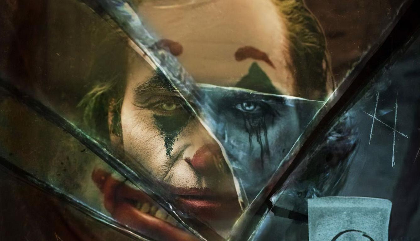 1336x768 Joker Movie Broken Glass 4k Ultra HD Desktop Background Wallpaper for 4K UHD TV WallpaperKit