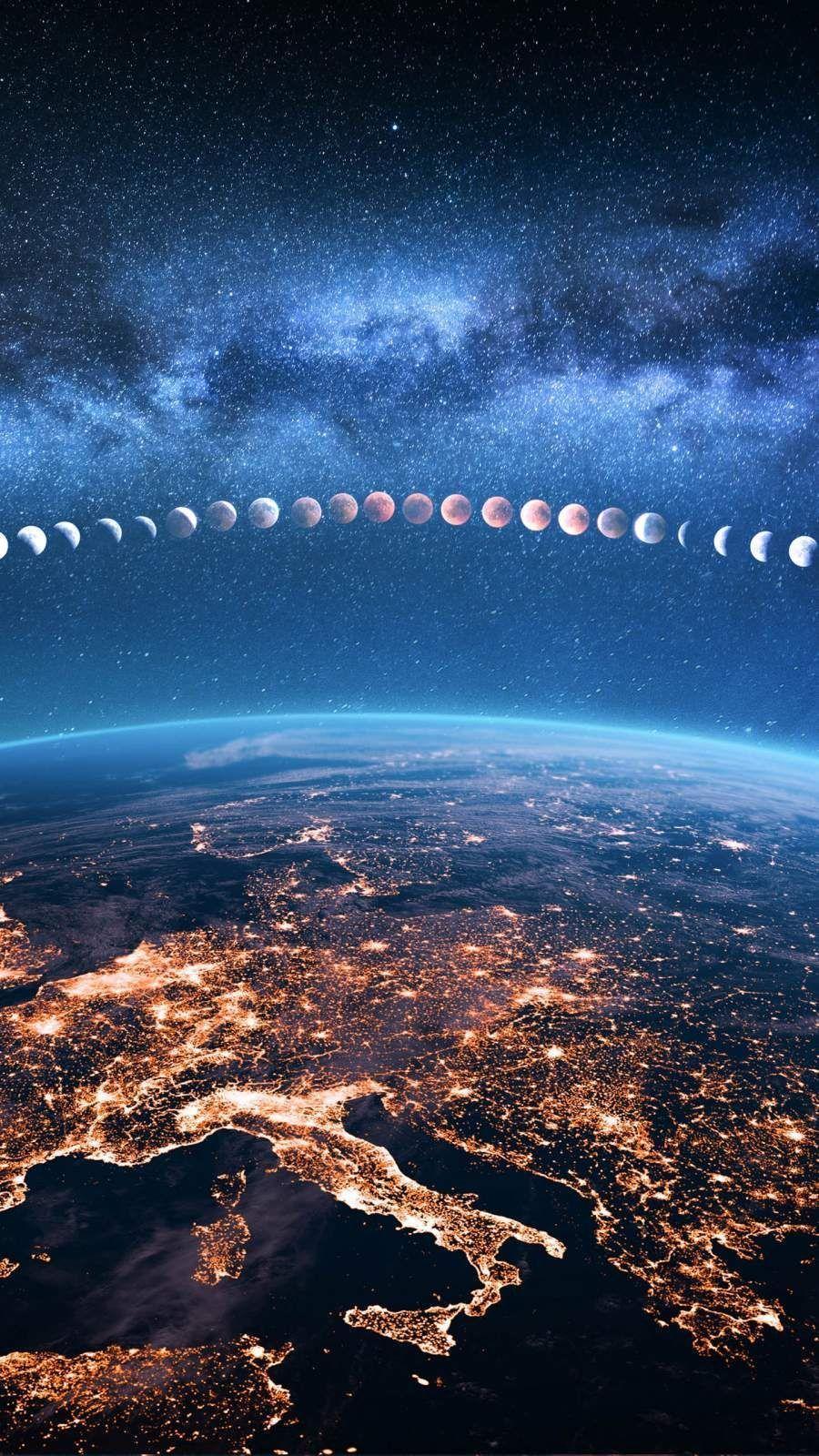 900x1600 Earth Lunar Eclipse iPhone Wallpaper Lunar Eclipse iPhone Wallpaper - Wallpaper earth, iPhone wallpaper earth, Planets wallpaper