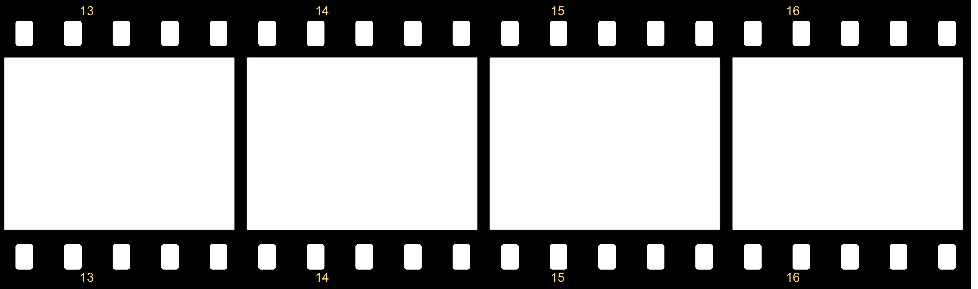 3222x952 Movie Film Clip Art : 12 Movie Reel Bor