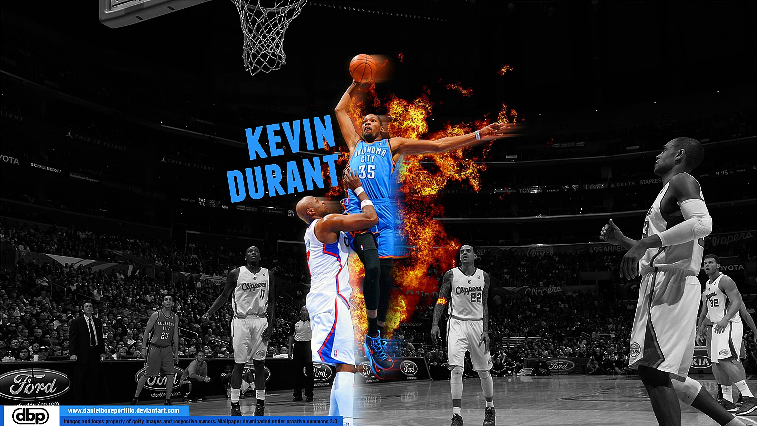 kd dunking on someone