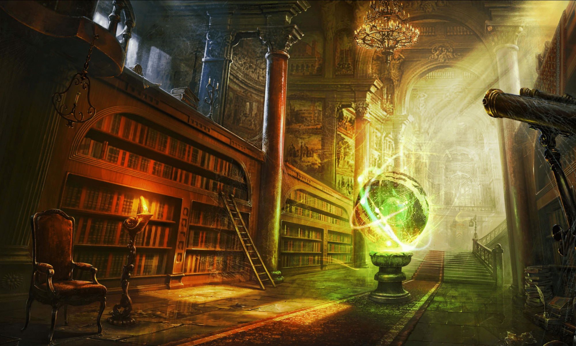 2000x1200 The Apprentice's Guide to D&D Spells: Cantrips (0th level). Library art, Fantasy places, History wallpaper