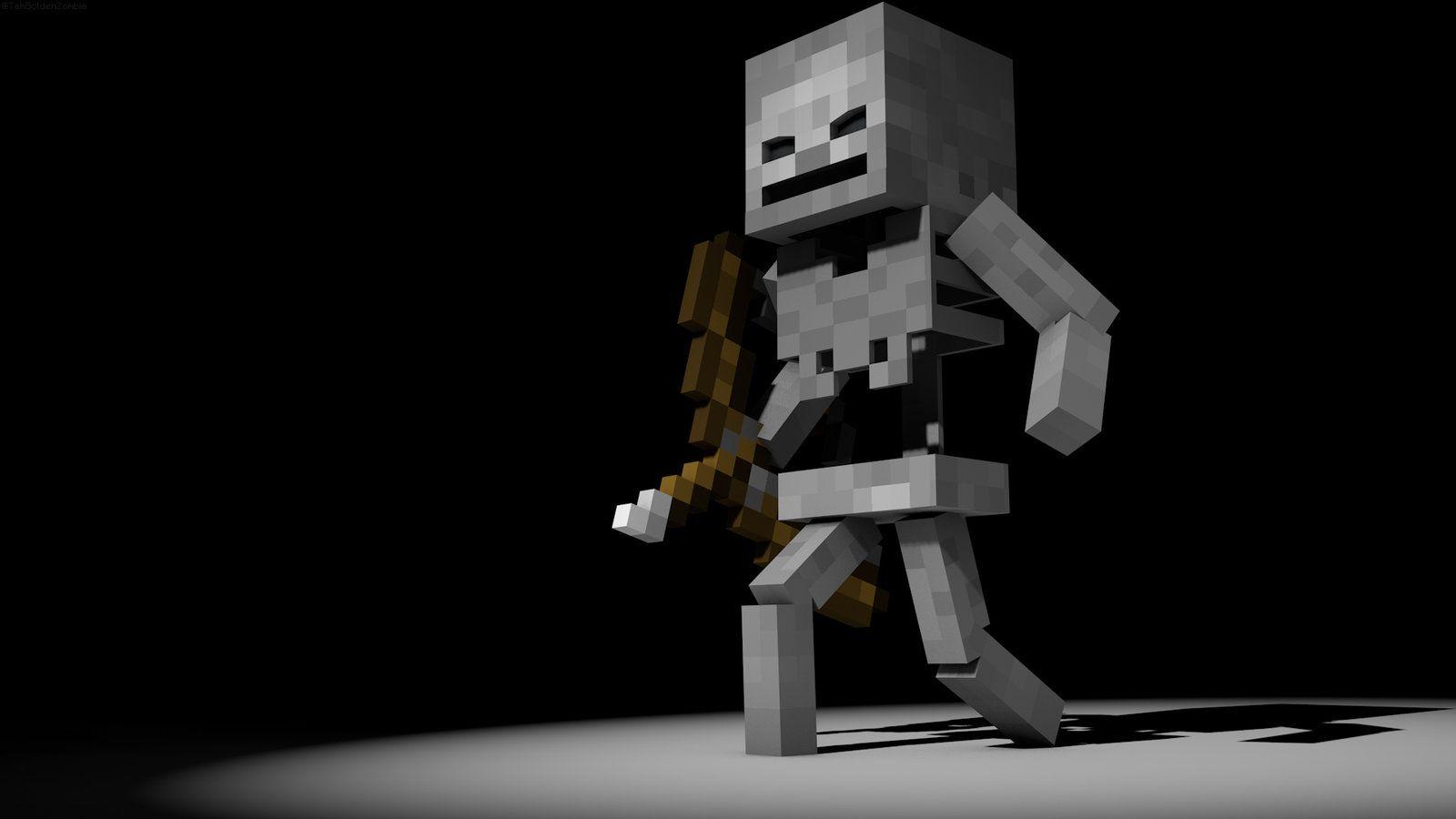 1600x900 Minecraft Skeleton Wallpaper
