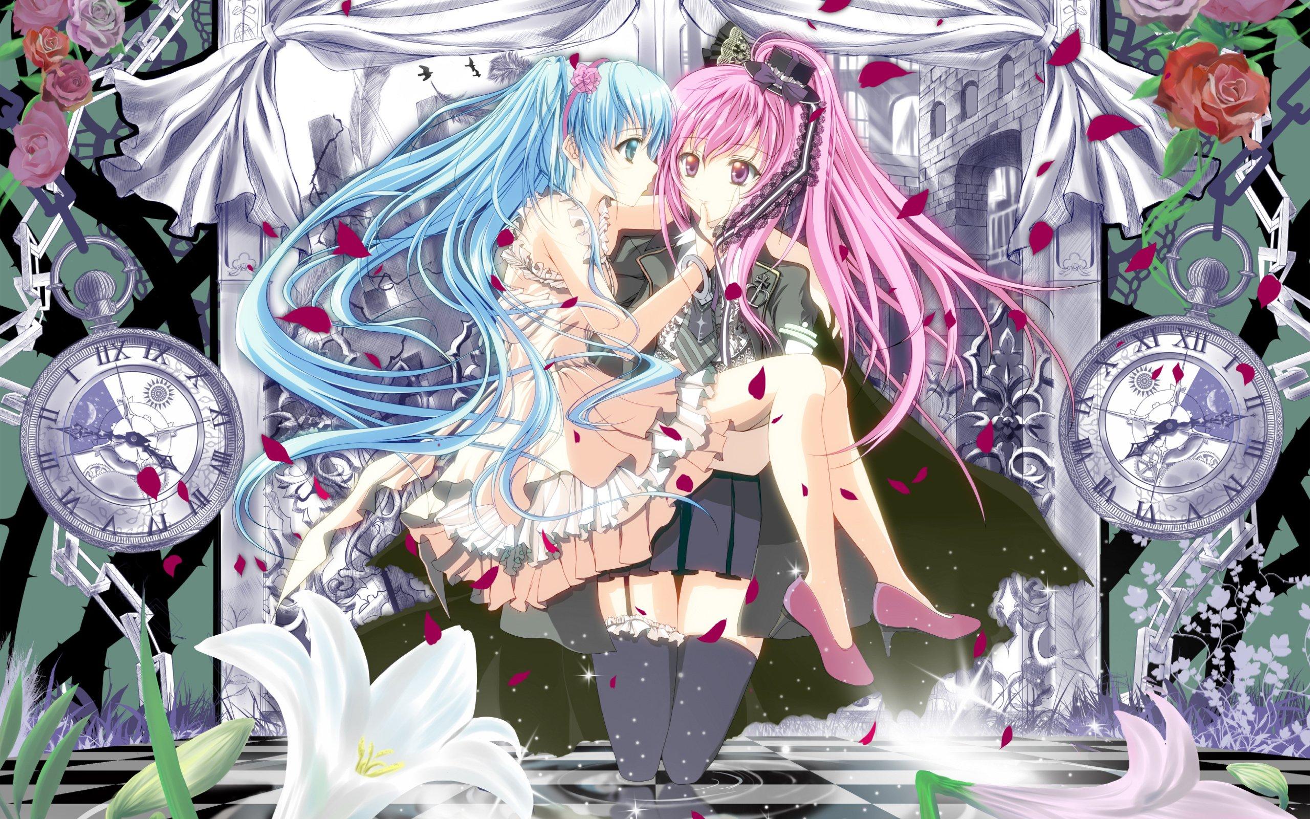 2560x1600 vocaloid, Dress, Hatsune, Miku, Megurine, Luka Wallpaper HD / Desktop and Mobile Background