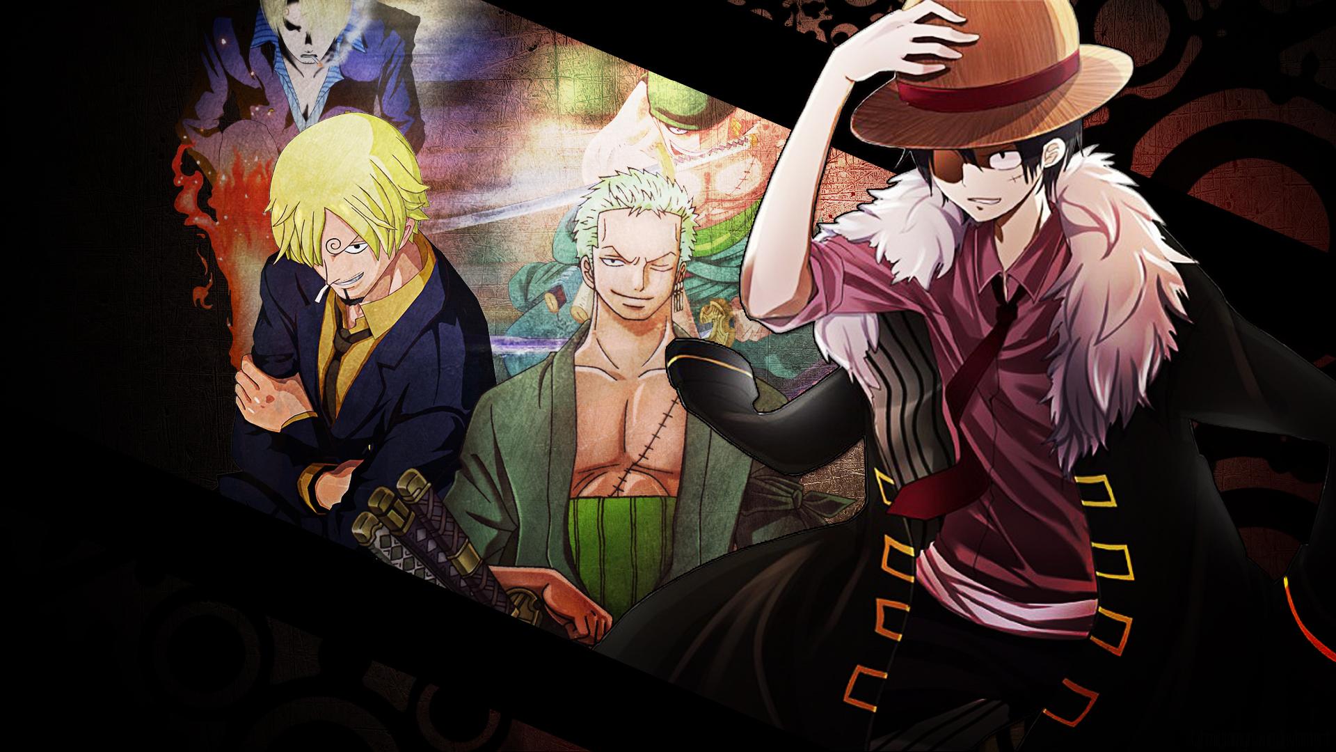 1920x1080 3840x2160 Sanji (One Piece), Monkey D. Luffy, Zoro Roronoa wallpaper JPG