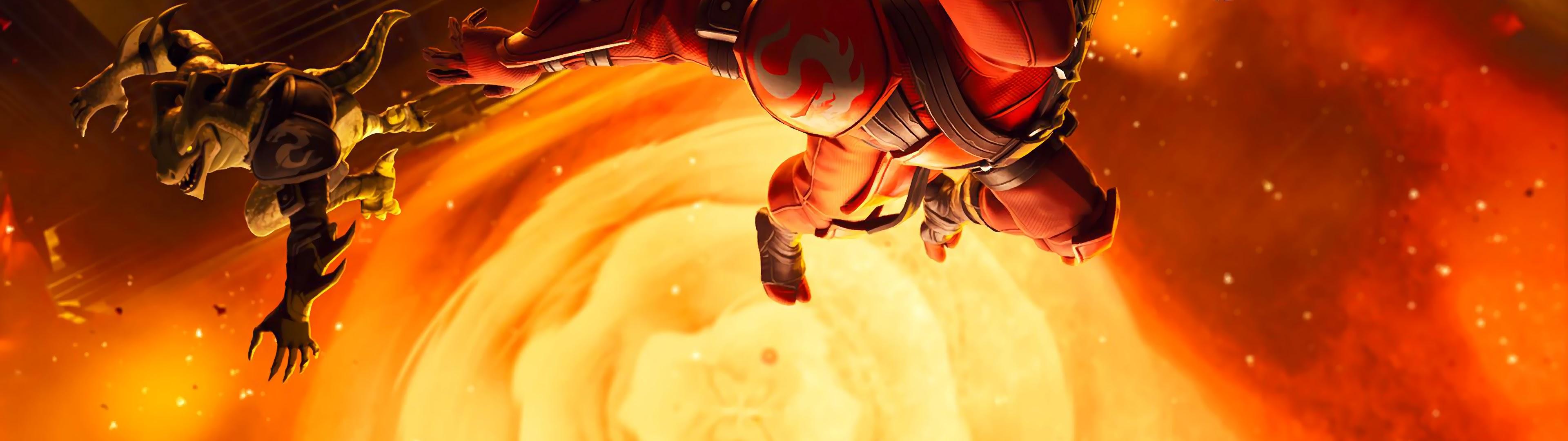 3840x1080 Fortnite Battle Royale Hybrid Season 8 4K Wallpaper