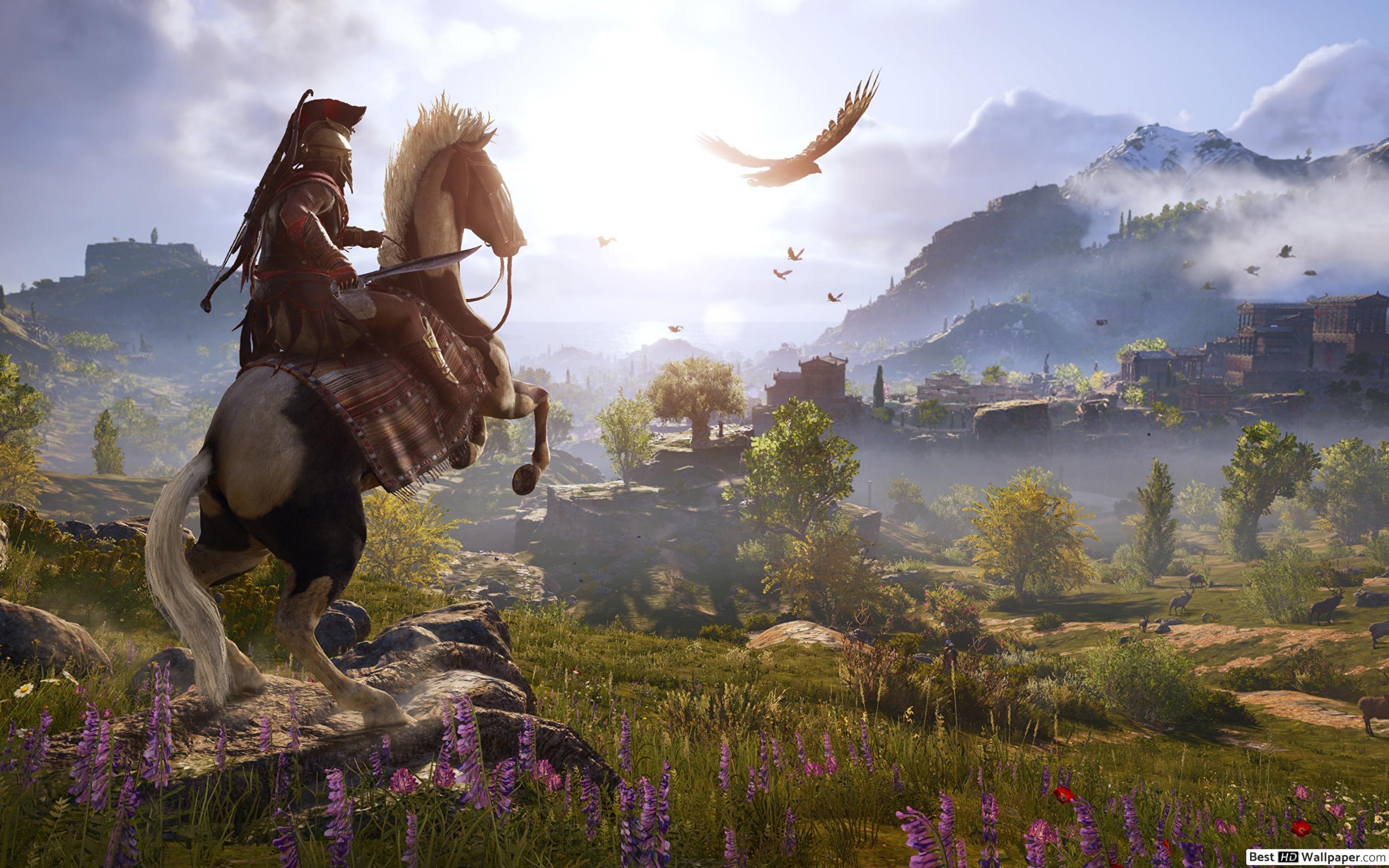 2560x1600 Assassin's Creed Odyssey on the horse HD wallpaper download