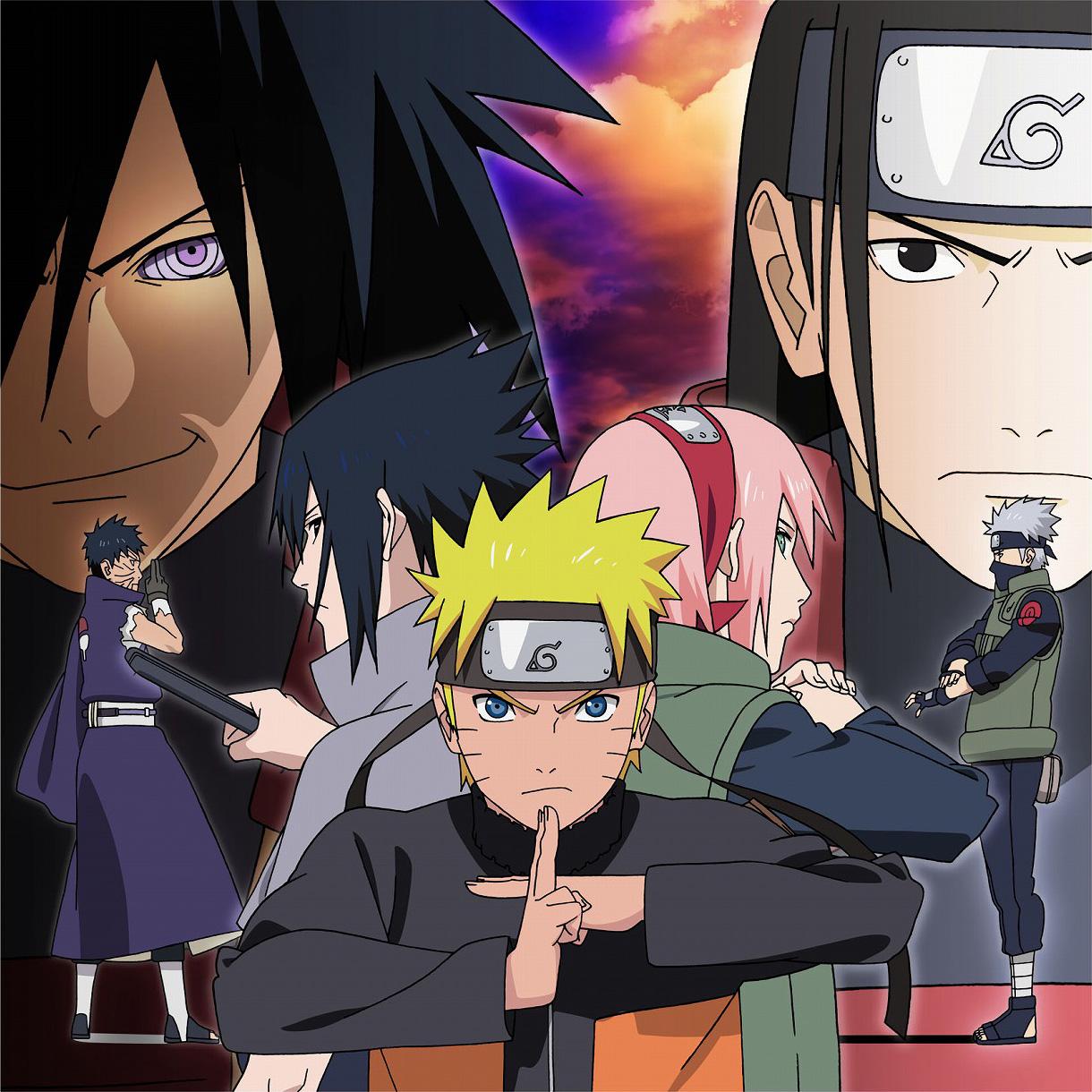 1220x1220 Obito vs Kakashi, Madara vs Hashirama, with Naruto, Sakura, and Sasuke