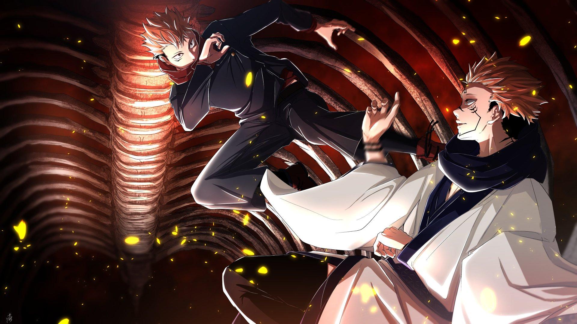 1920x1080 Yuji Itadori, Sukuna (Jujutsu Kaisen) 4k Ultra HD Wallpaper