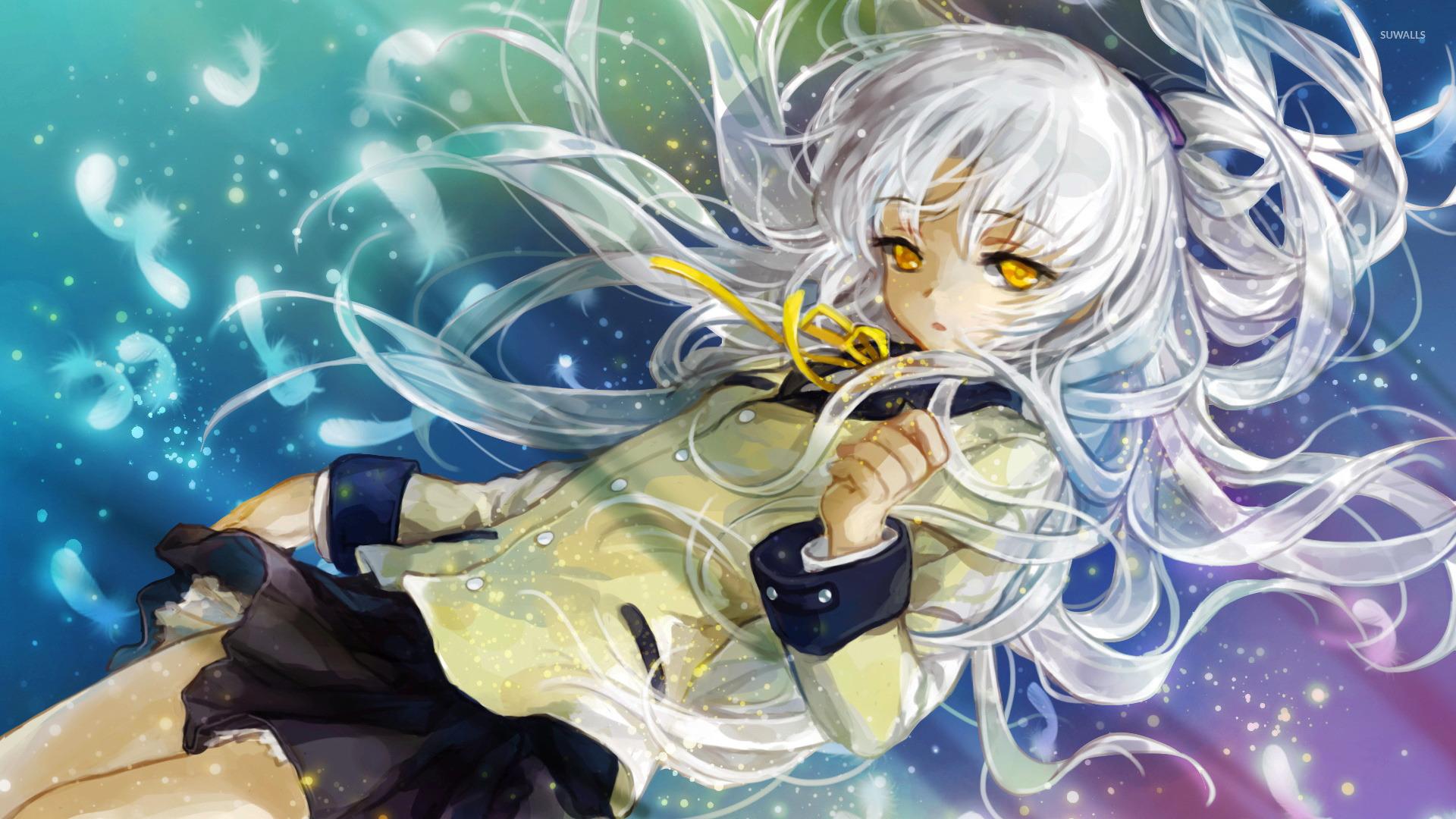 1920x1080 Schoolgirl with white hair wallpaper wallpaper