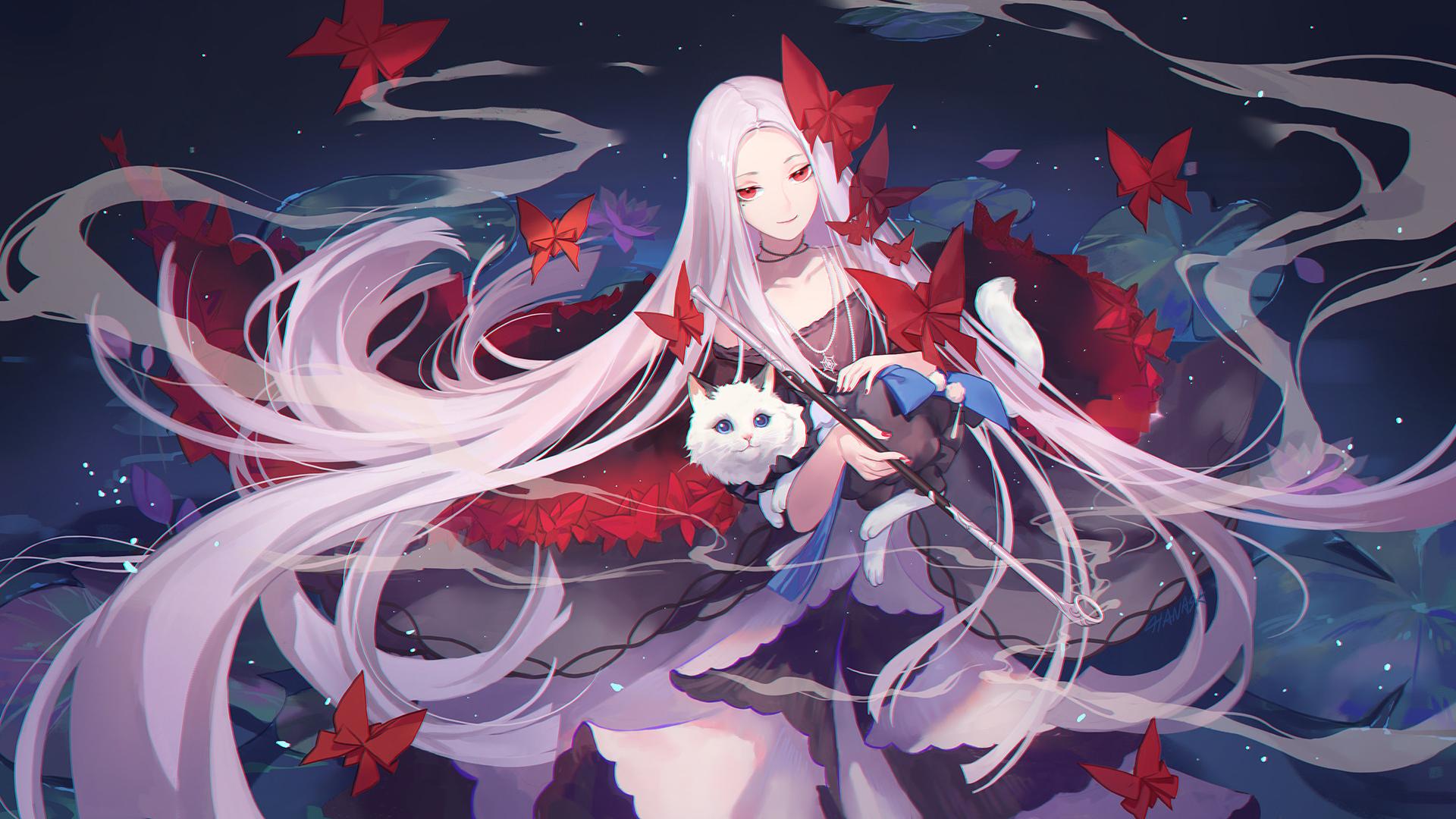 1920x1080 Desktop Wallpaper White Hair, Anime Girl, Forever 7th Capital, Video Game, HD Image, Picture, Background, 12ffd3