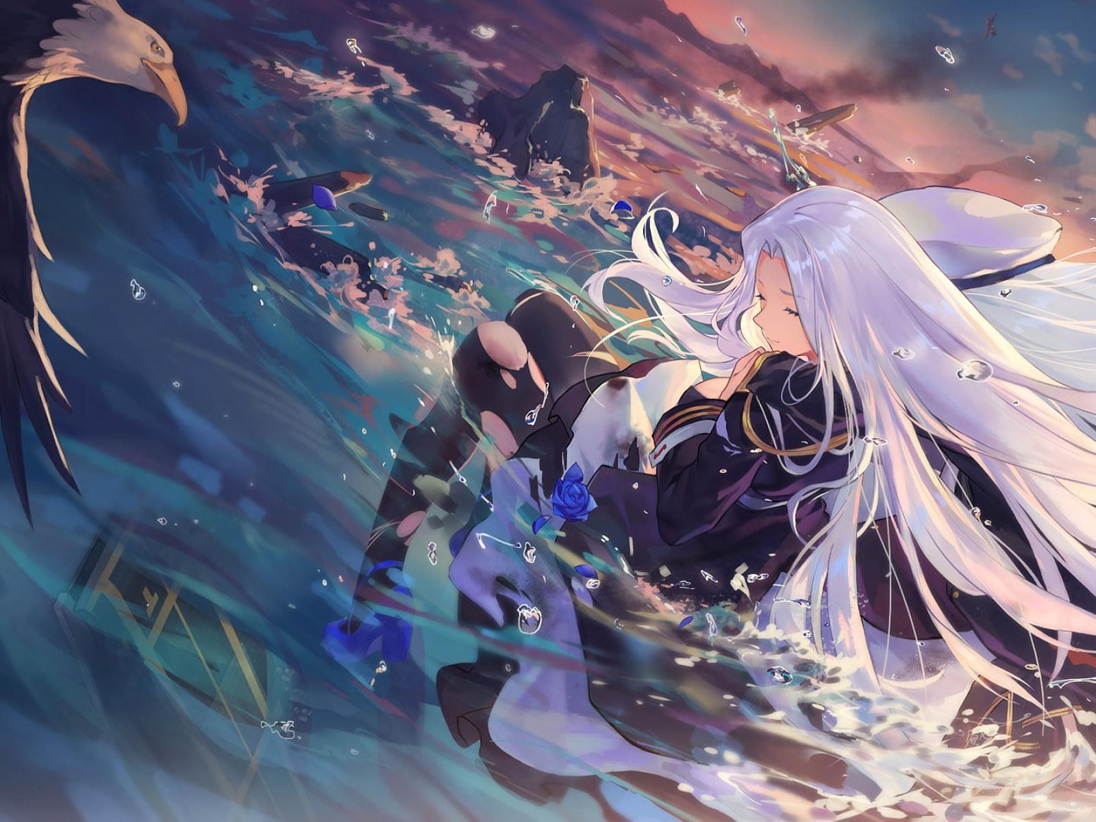 White Hair Anime Wallpapers - Top Free White Hair Anime Backgrounds ...