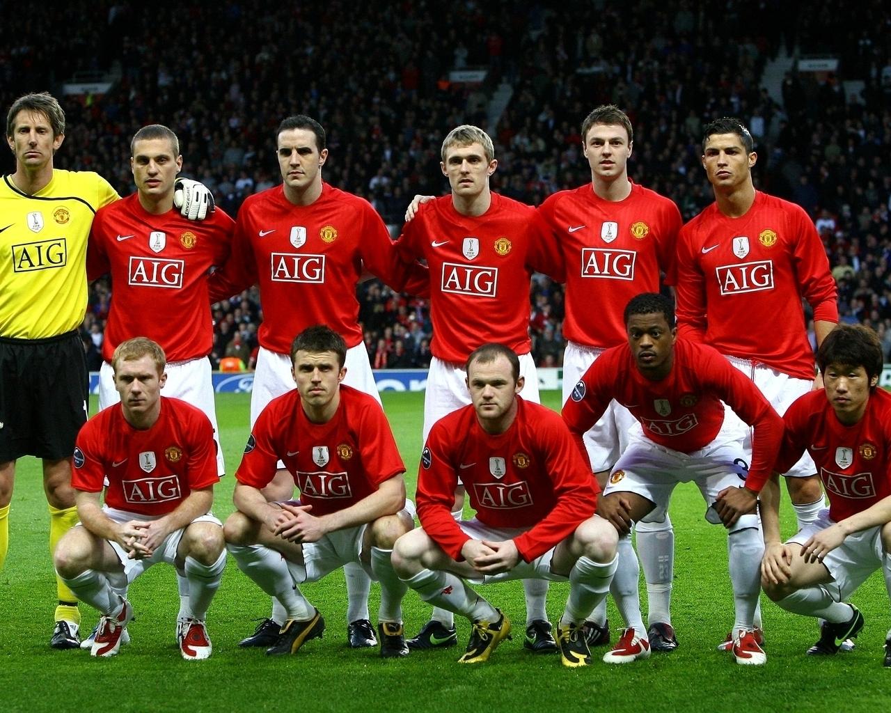 1280x1024 Manchester United Team HD Wallpaper