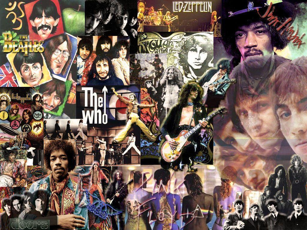1024x768 80s Movie Collage Wallpaper