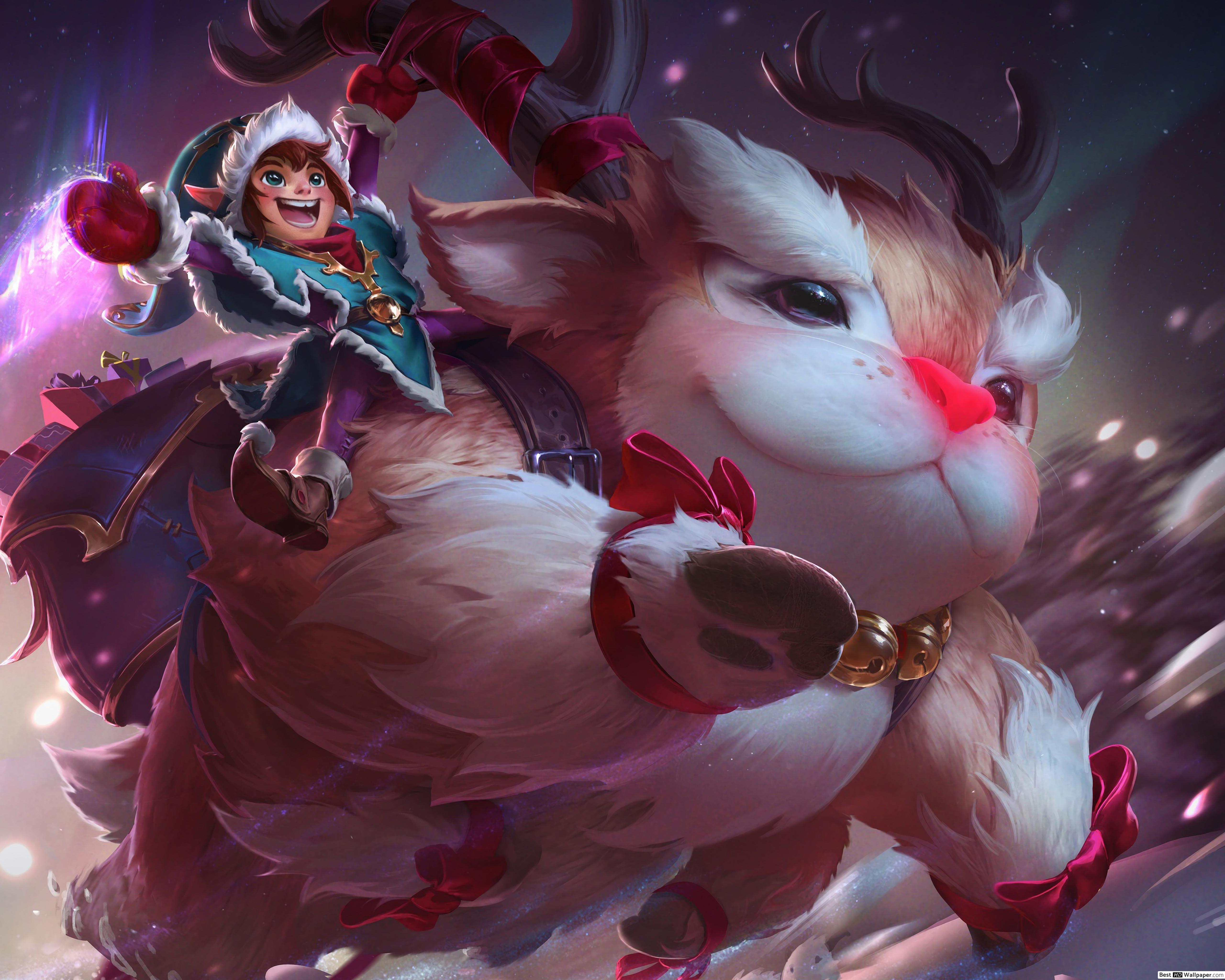 5120x4096 League of Legends (LOL) Nunu (Christmas Elf) HD wallpaper download