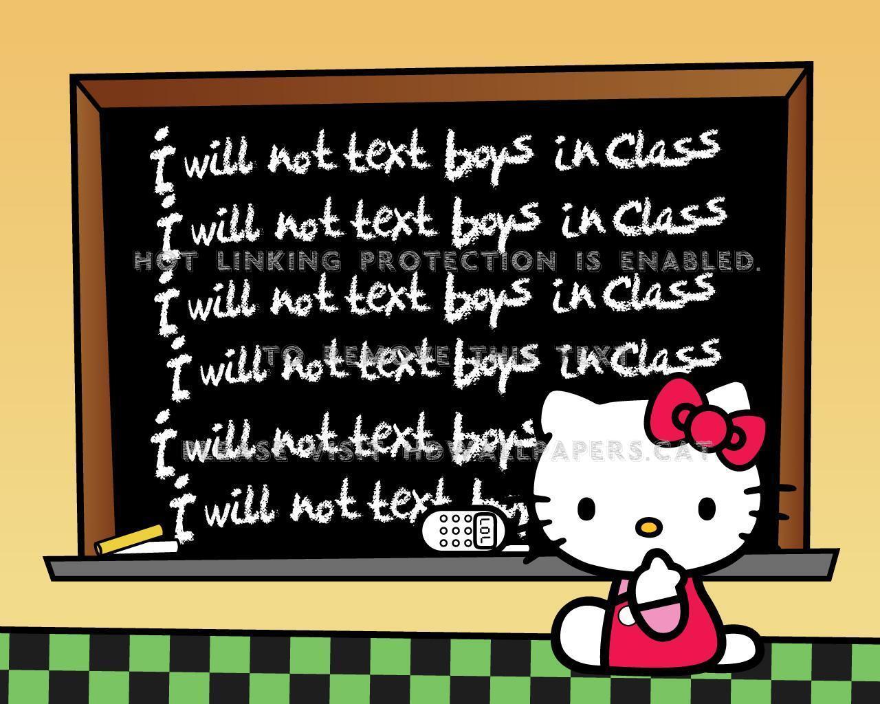 1280x1024 hello kitty chalkboard cute anime