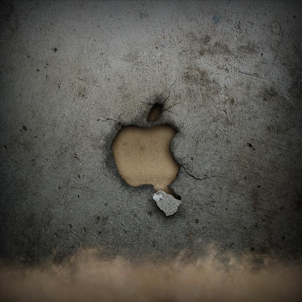 1024x1024 iPad Wallpaper Apple Logo Grey iPad