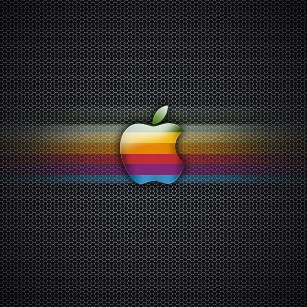 1024x1024 Apple Logo Rainbow iPad Wallpaper, Background and Theme