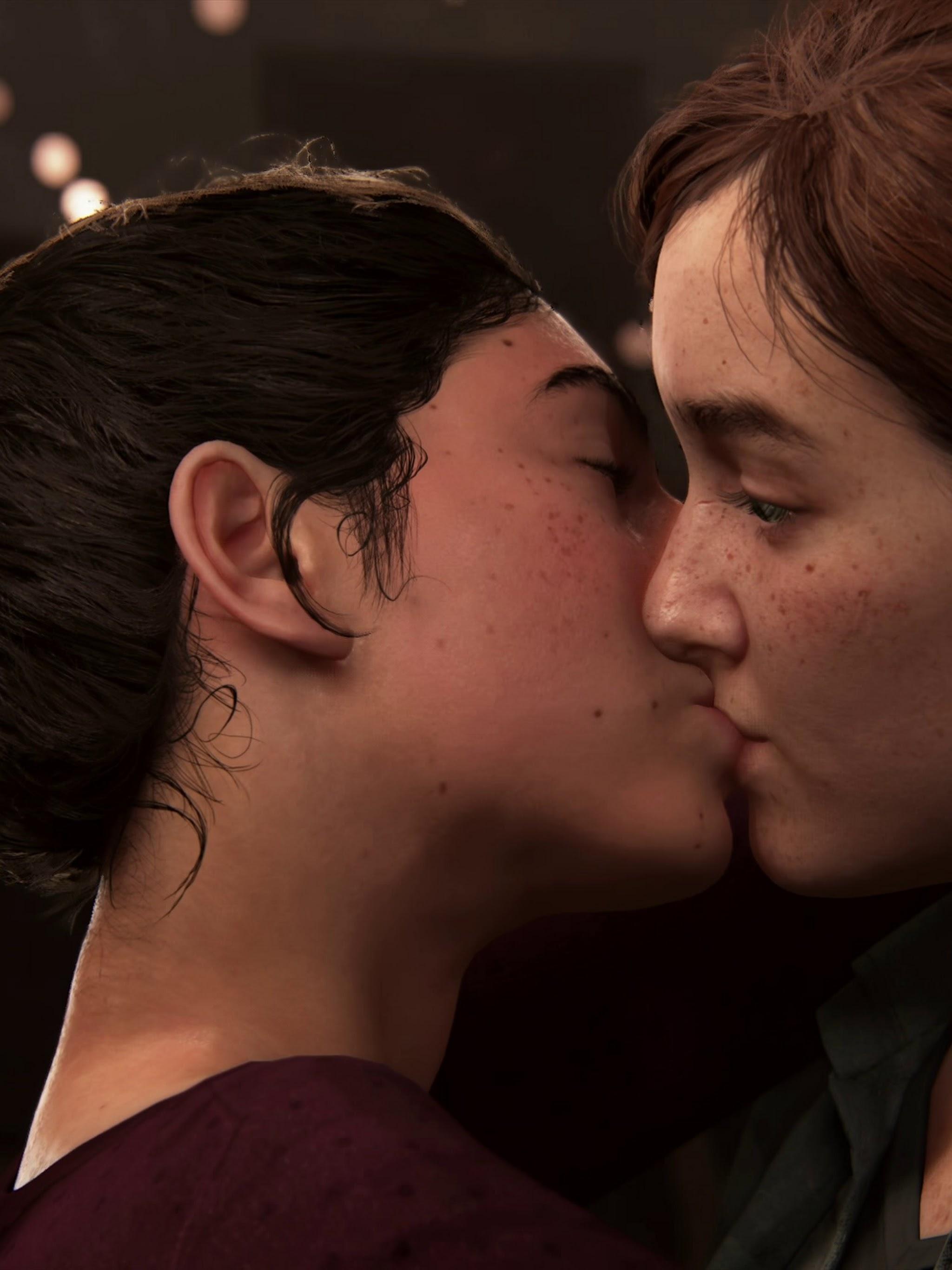 2048x2732 The Last of Us Part 2 Ellie and Dina Kissing 4K Wallpaper