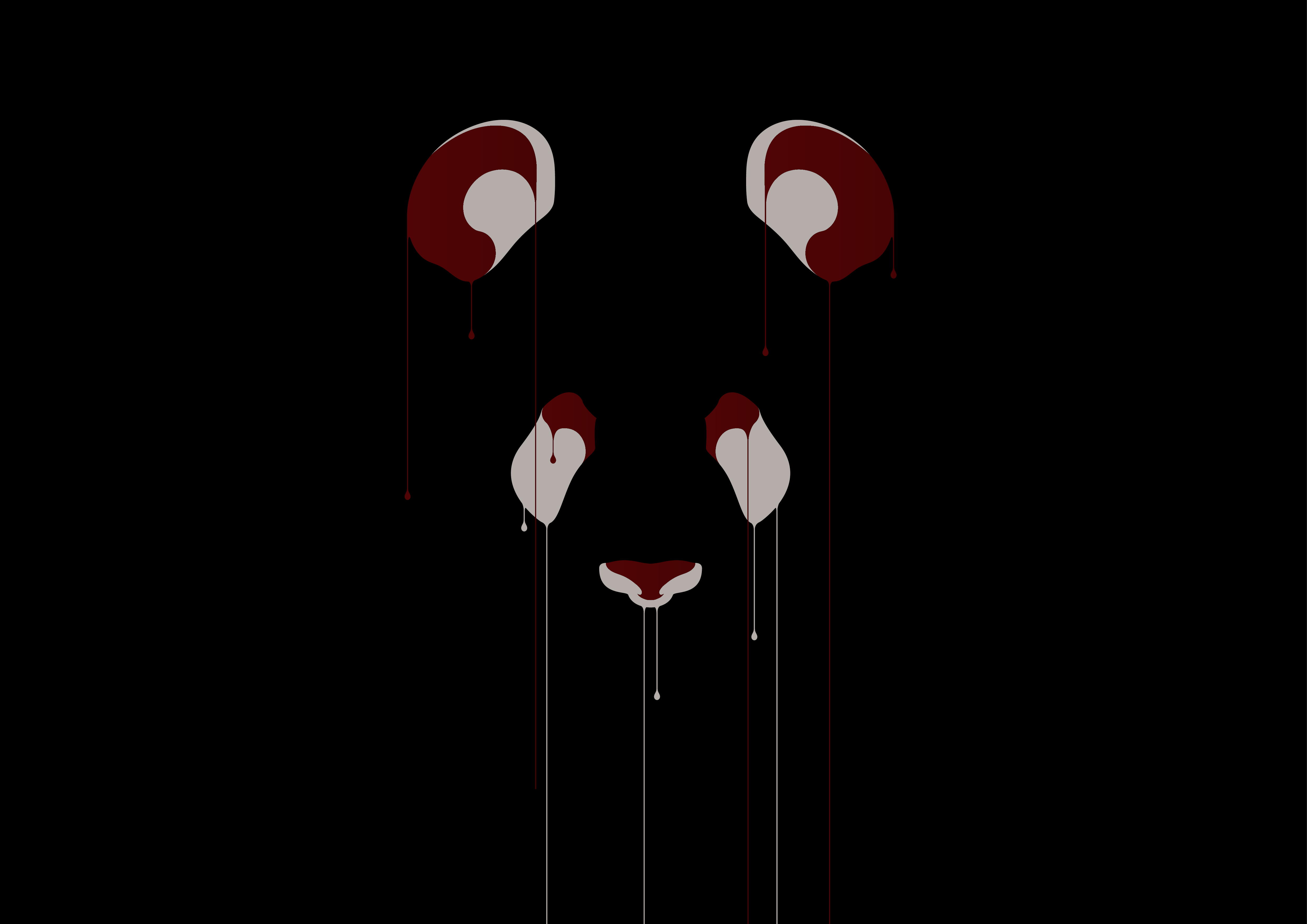 4961x3508 Scary Pandas Wallpaper