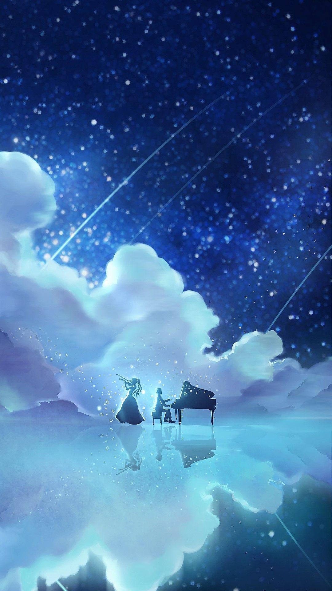 1080x1920 Anime Space Aesthetic Wallpaper