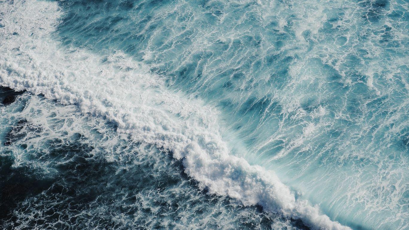 1366x768 Download wallpaper 1366x768 ocean, surf, foam, sea, water tablet