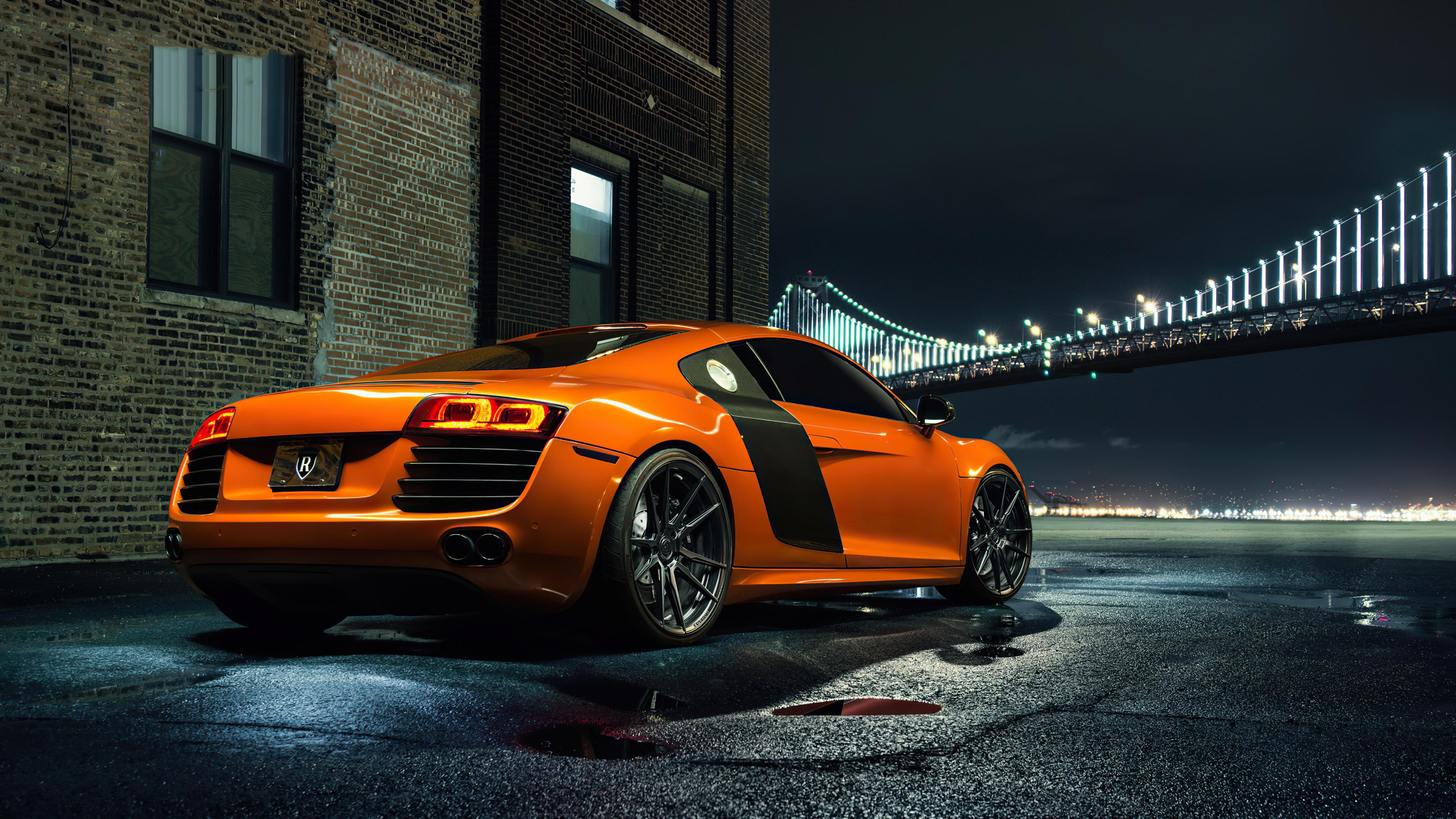 3840x2160 Orange Audi R8 4k 4k HD 4k Wallpaper, Image, Background, Photo and Picture