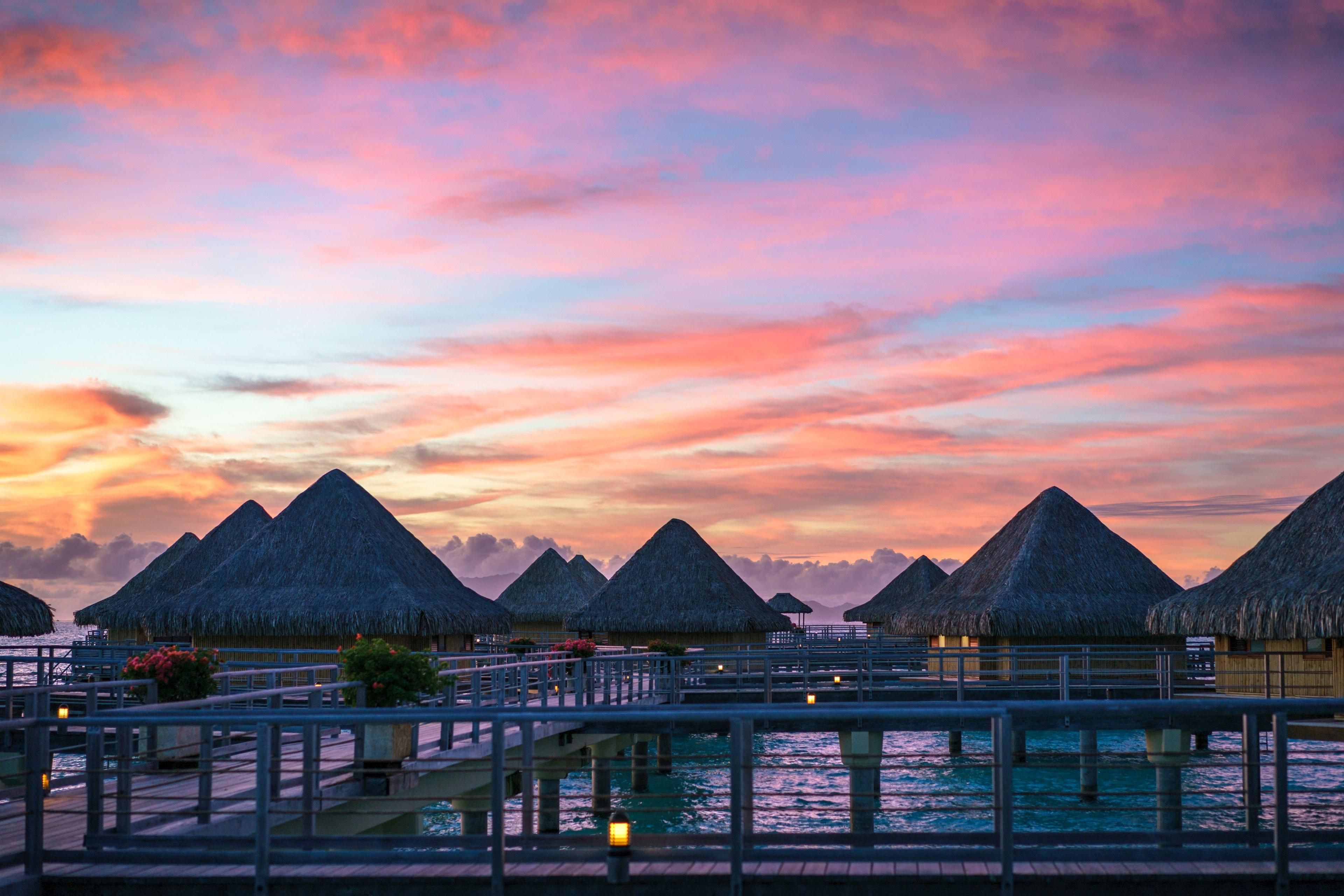 3840x2560 Wallpaper / bora bora sunset 4k wallpaper