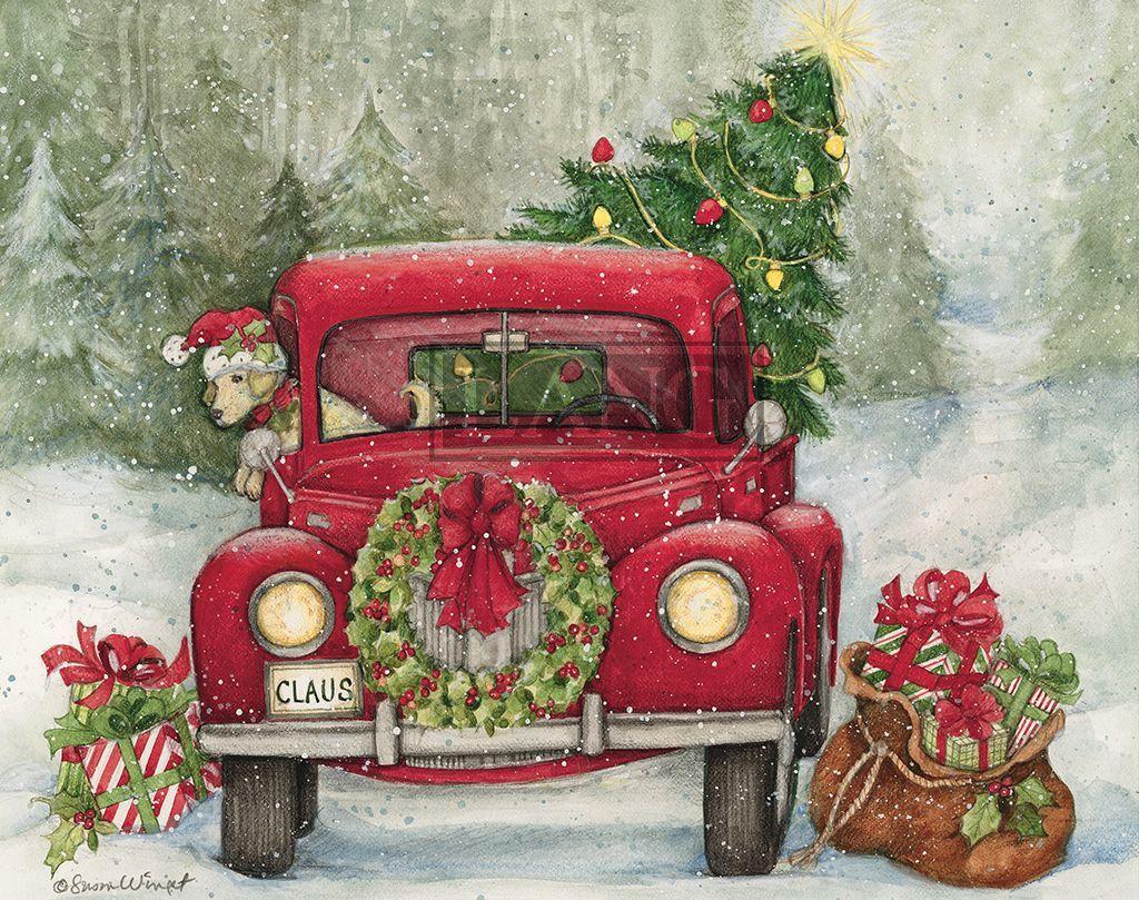 HD red truck of christmas wallpapers  Peakpx